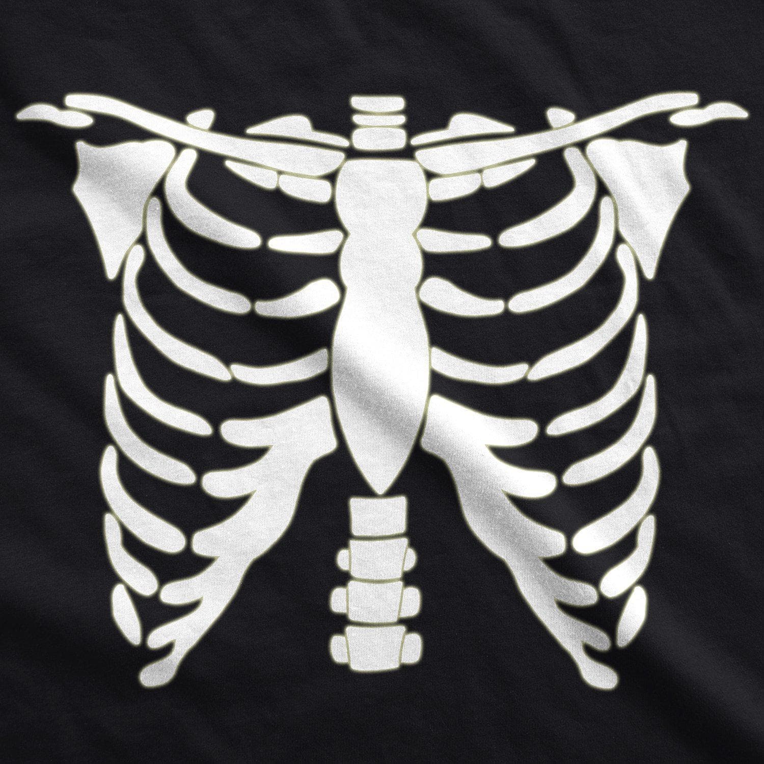 Glowing Skeleton Rib Cage Halloween Women's Tshirt - Crazy Dog T-Shirts