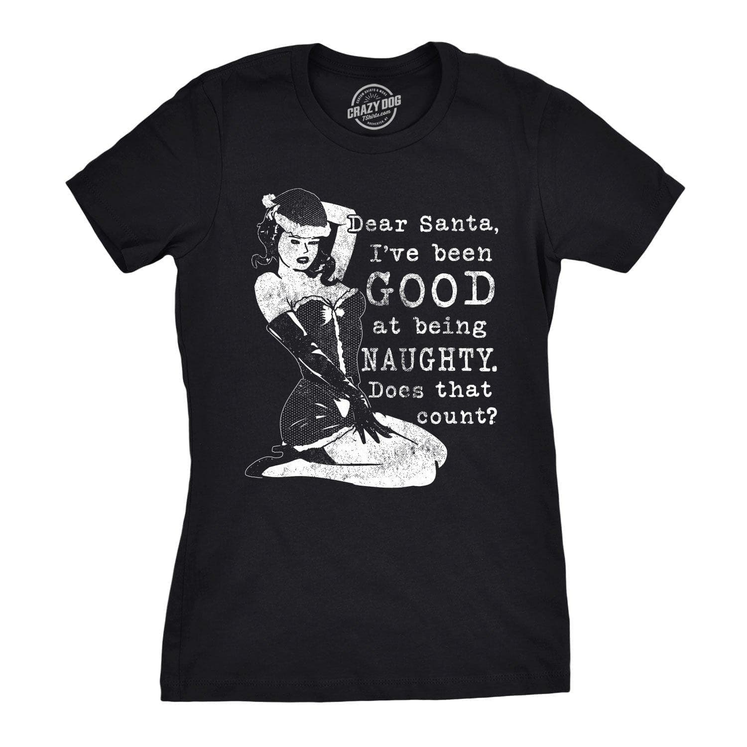 Good At Being Naughty Women's Tshirt - Crazy Dog T-Shirts