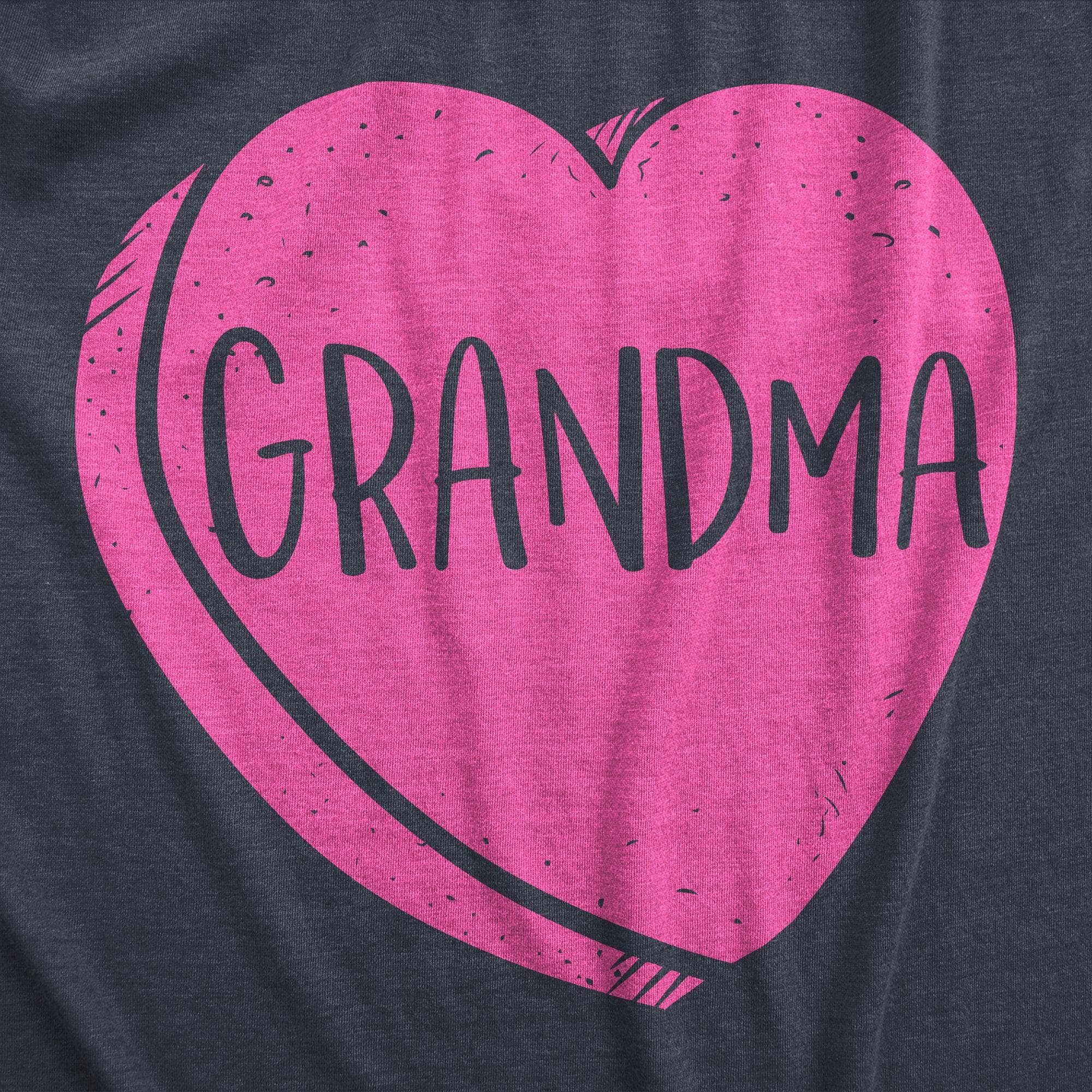Grandma Candy Heart Women's Tshirt  -  Crazy Dog T-Shirts