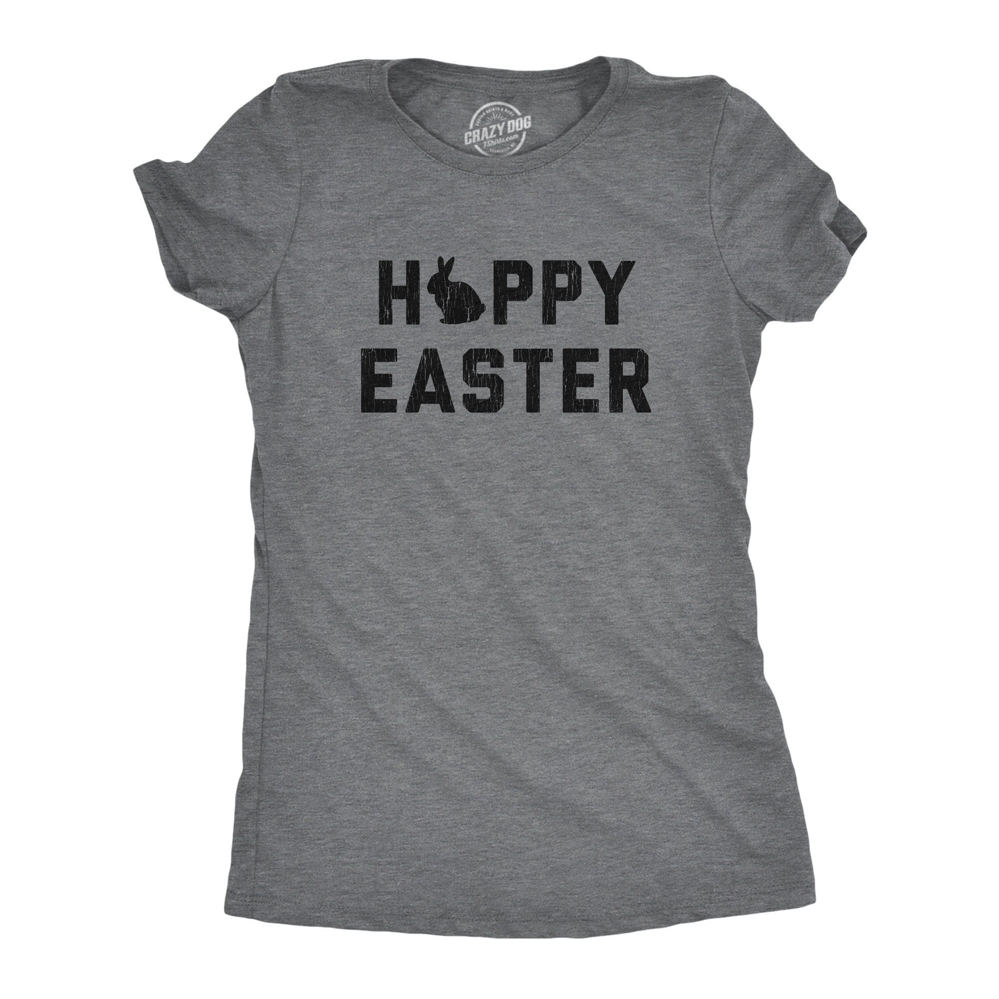 Happy Easter Women's Tshirt  -  Crazy Dog T-Shirts