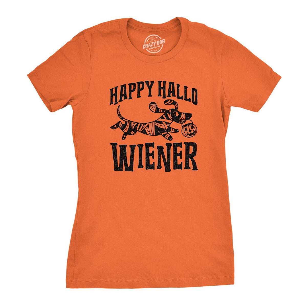 Happy Hallo Wiener Women&#39;s Tshirt - Crazy Dog T-Shirts