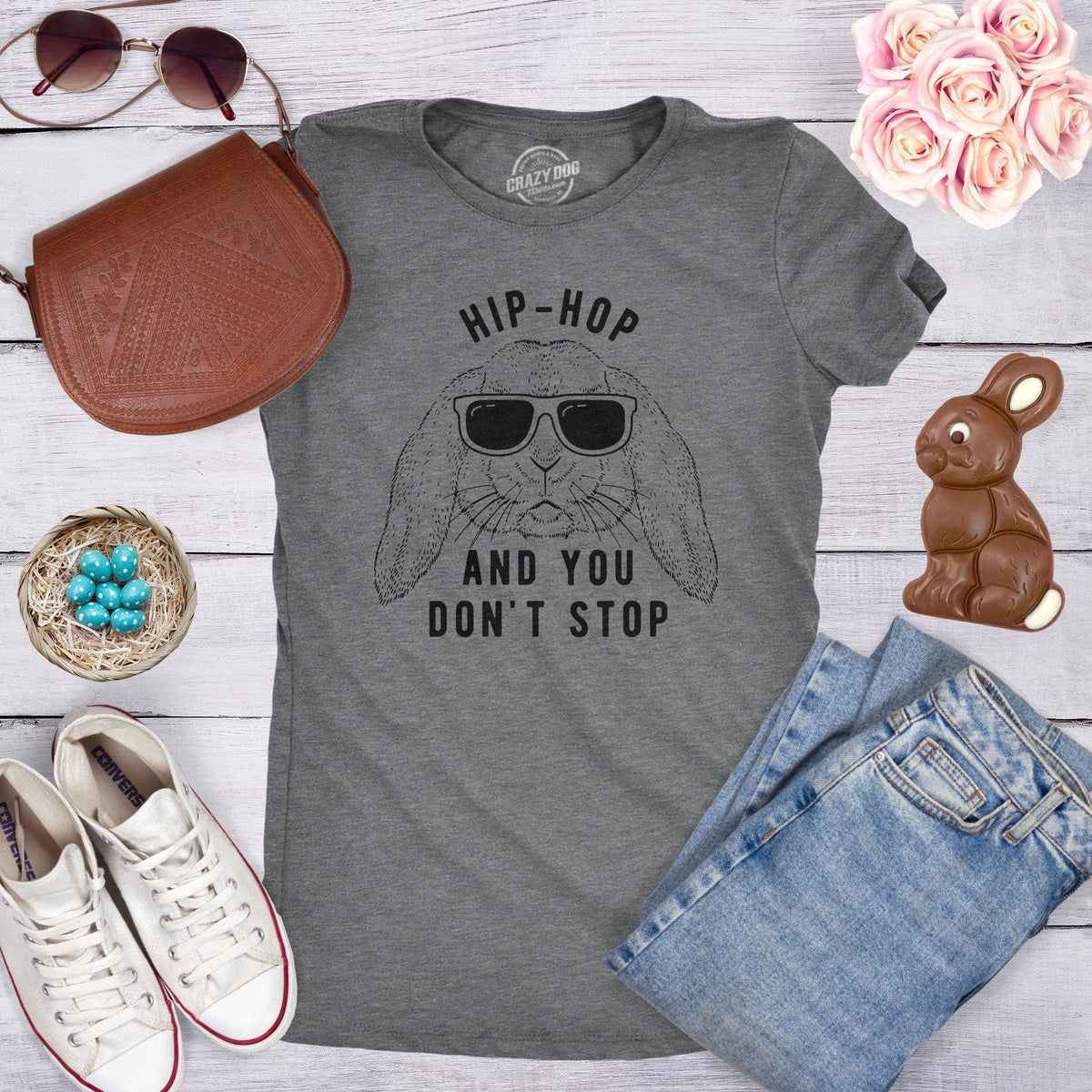 Hip-Hop And You Don&#39;t Stop Women&#39;s Tshirt  -  Crazy Dog T-Shirts