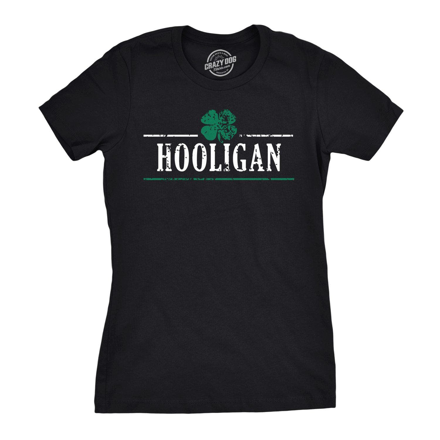 Hooligan Shamrock Women's Tshirt - Crazy Dog T-Shirts