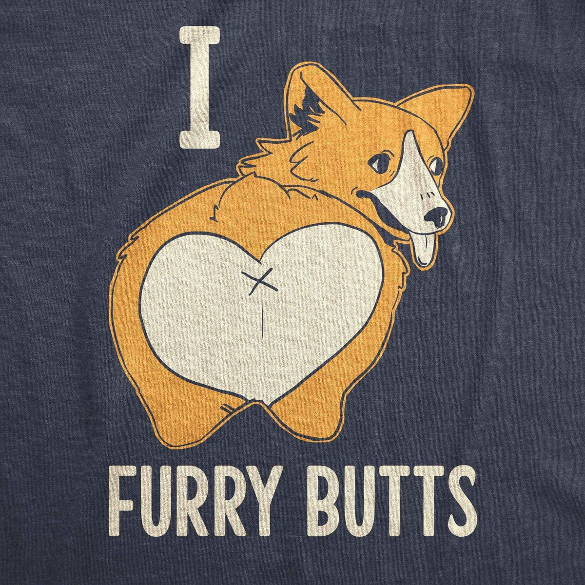 I Heart Furry Butts Women&#39;s Tshirt  -  Crazy Dog T-Shirts