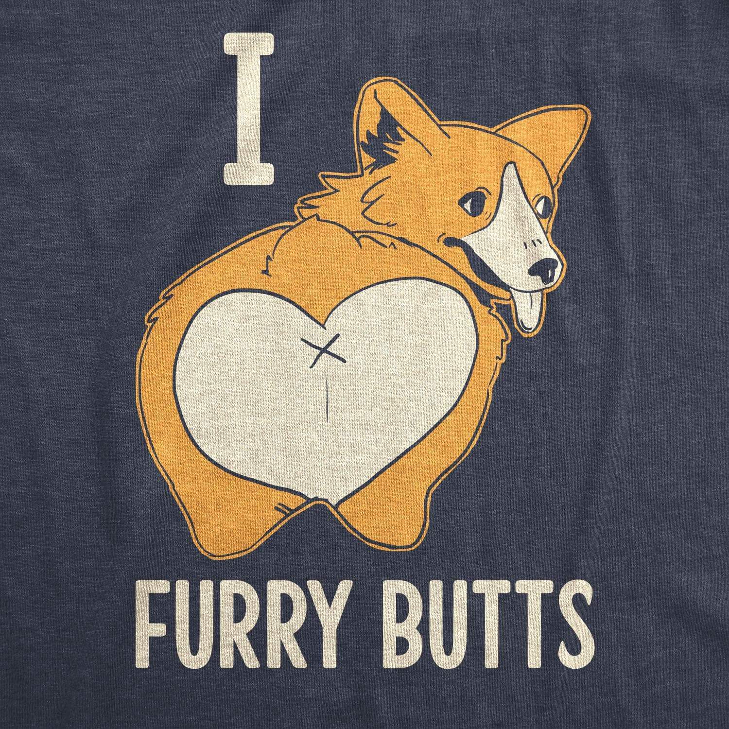 I Heart Furry Butts Women's Tshirt  -  Crazy Dog T-Shirts