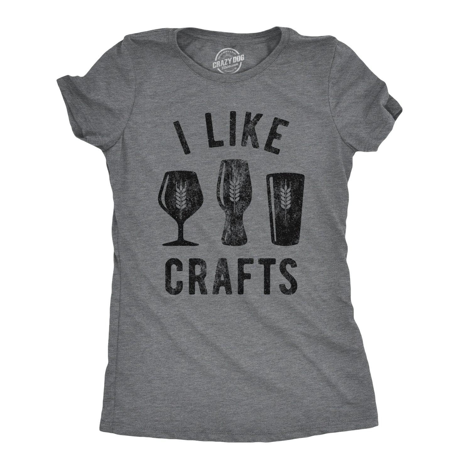 I Like Crafts Women's Tshirt  -  Crazy Dog T-Shirts
