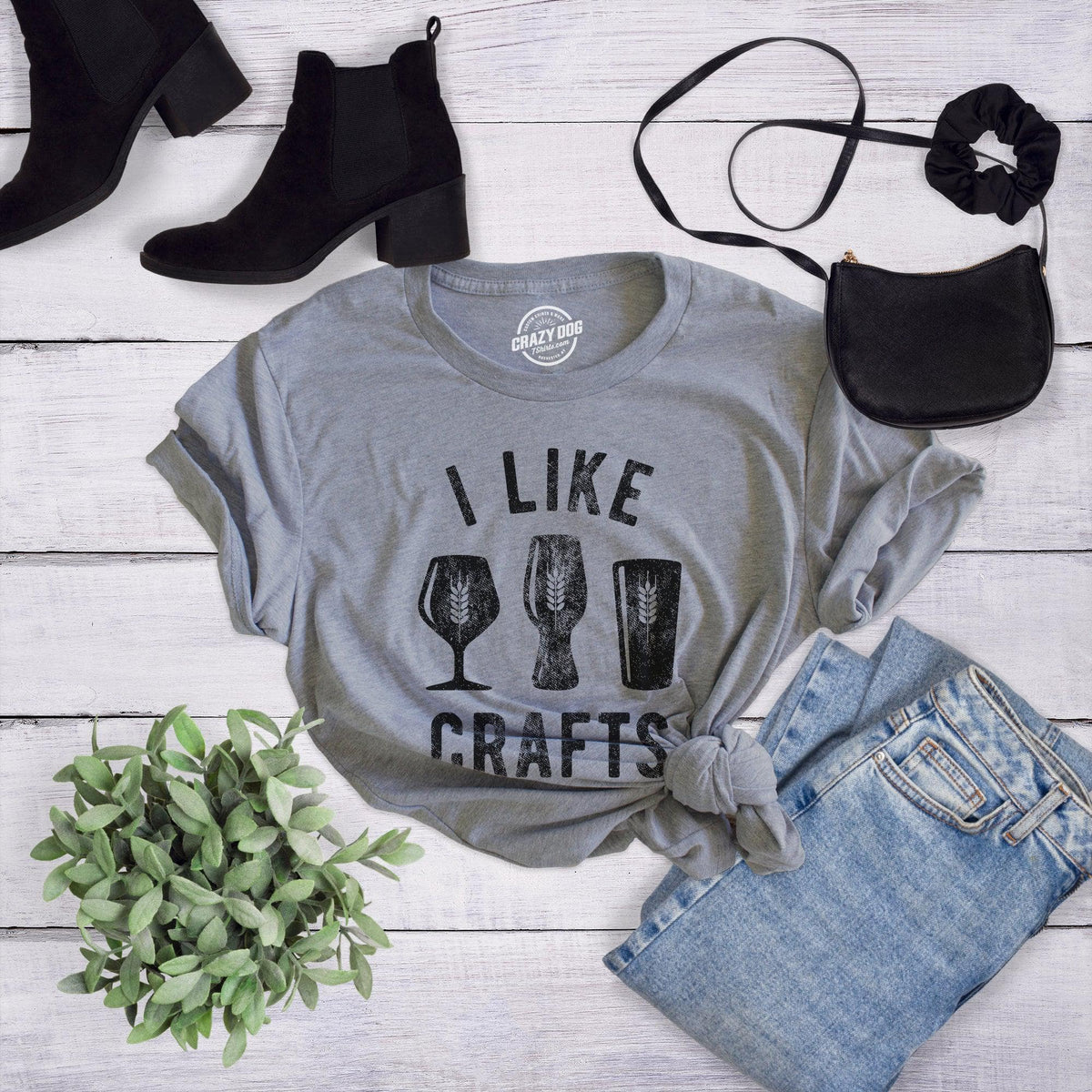 I Like Crafts Women&#39;s Tshirt  -  Crazy Dog T-Shirts