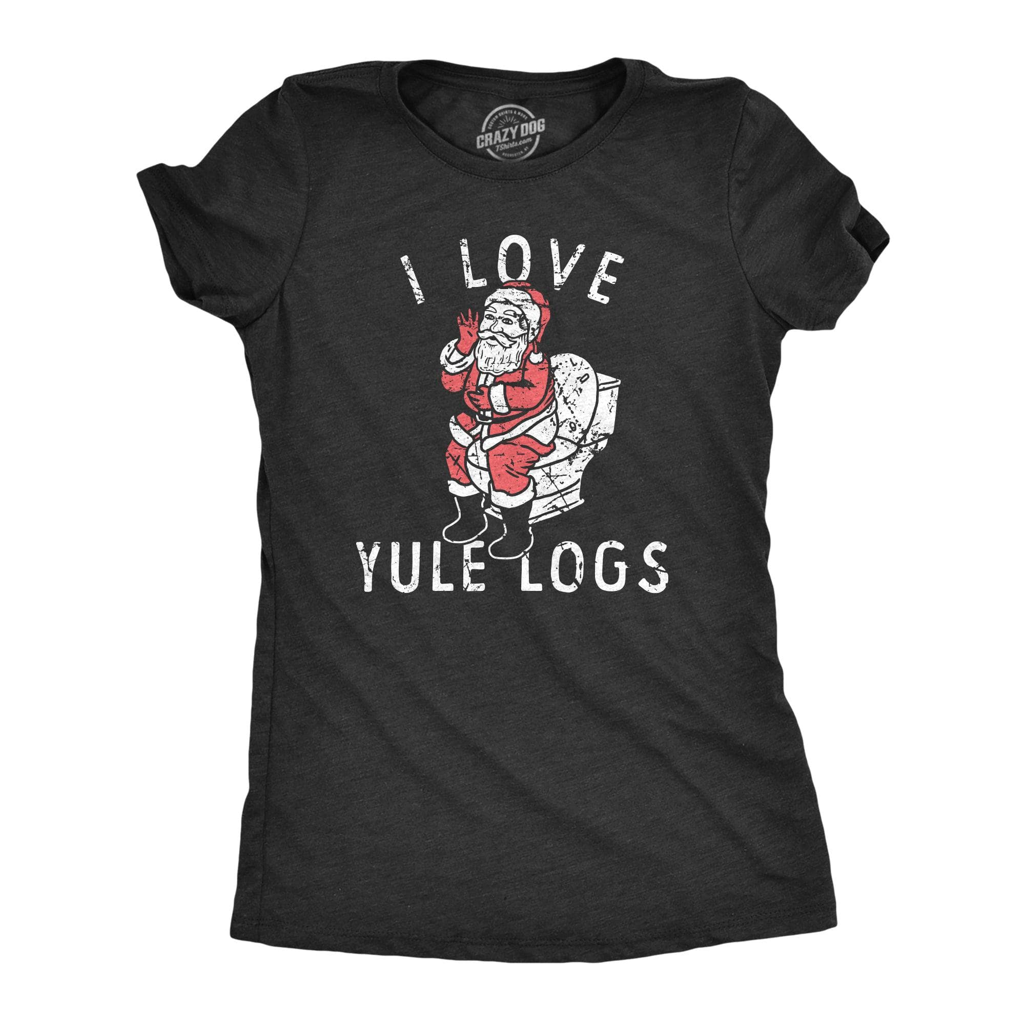 I Love Yule Logs Women's Tshirt  -  Crazy Dog T-Shirts