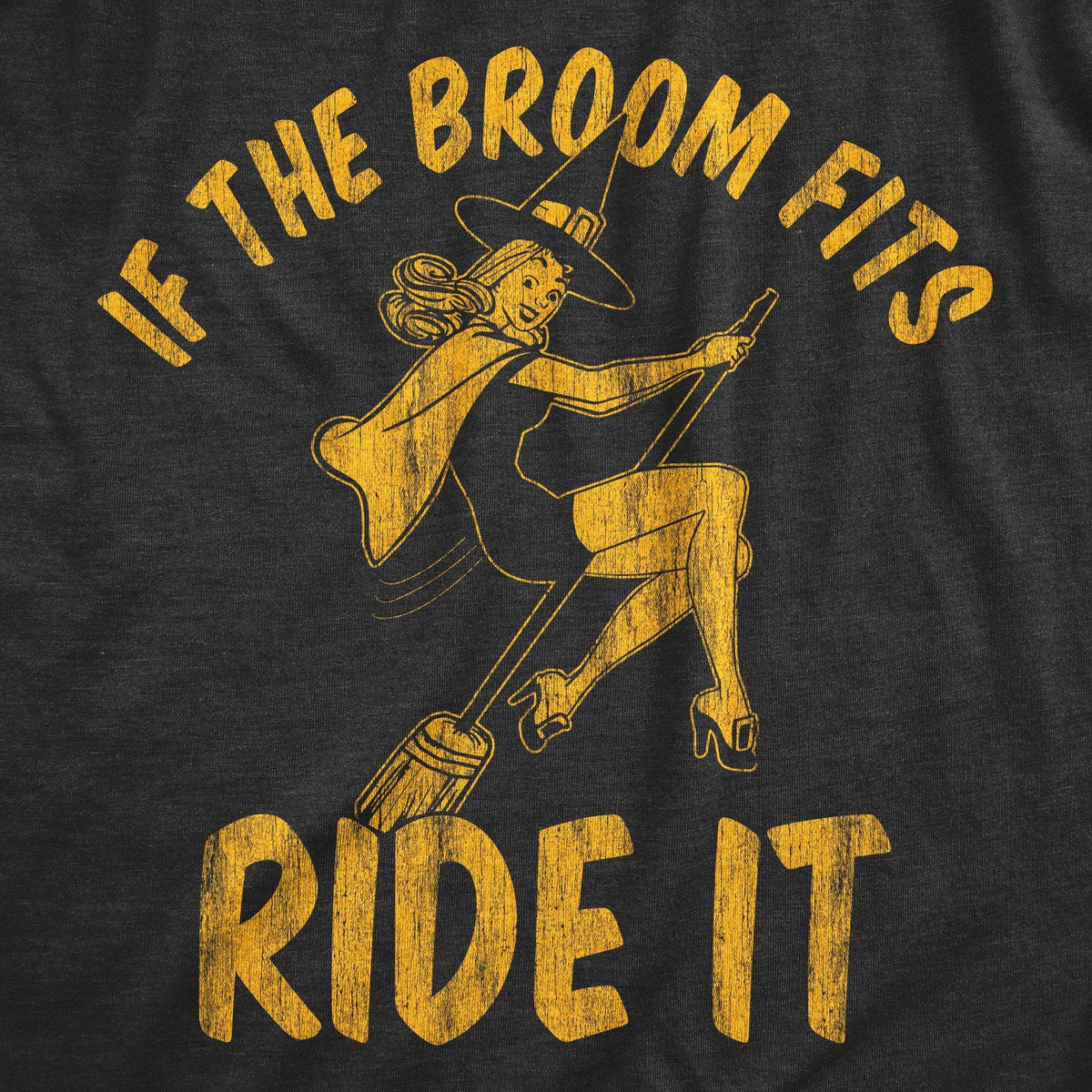 If The Broom Fits Ride It Women&#39;s Tshirt - Crazy Dog T-Shirts