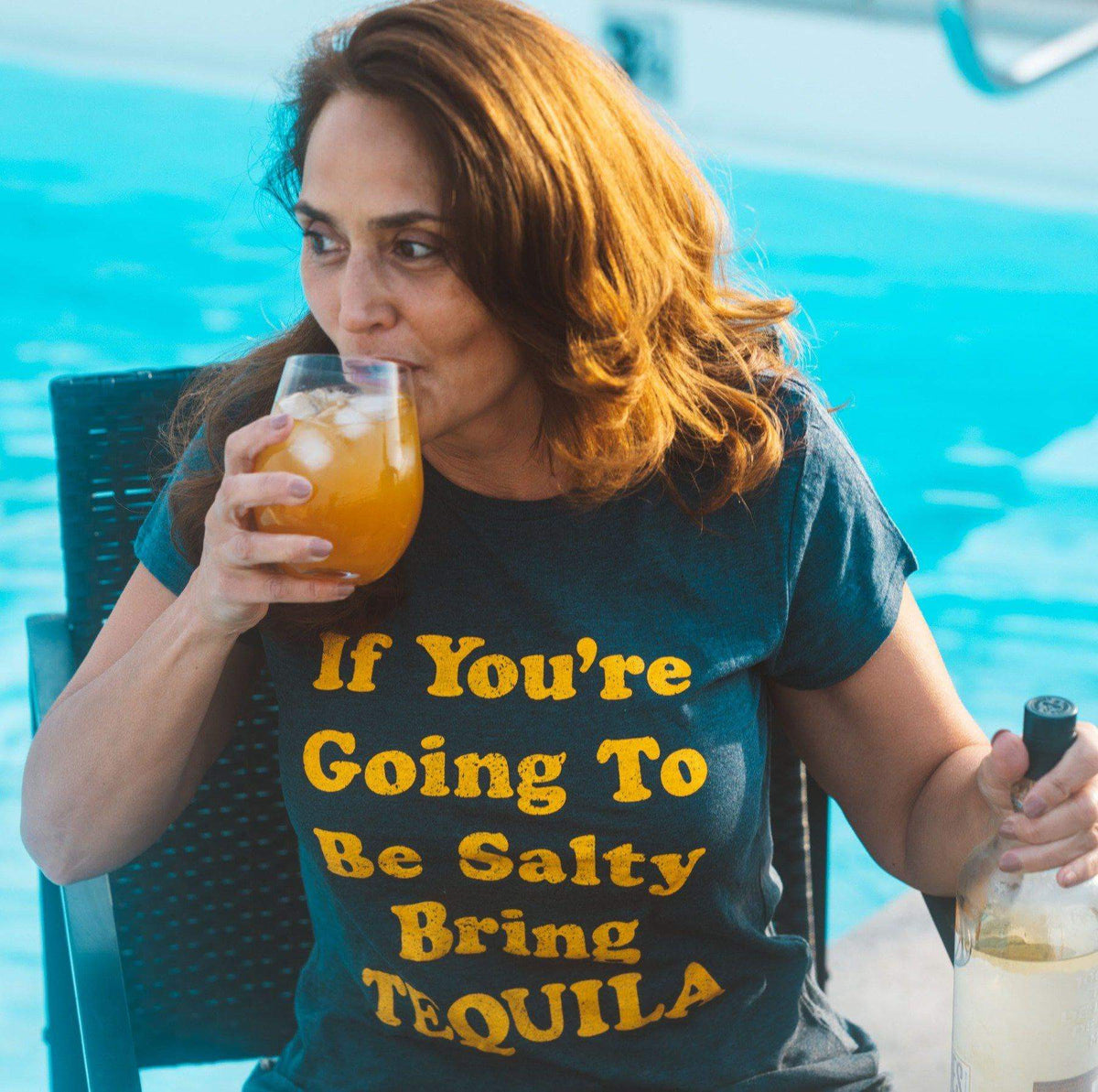 If You&#39;re Going To Be Salty Bring Tequila Women&#39;s Tshirt  -  Crazy Dog T-Shirts