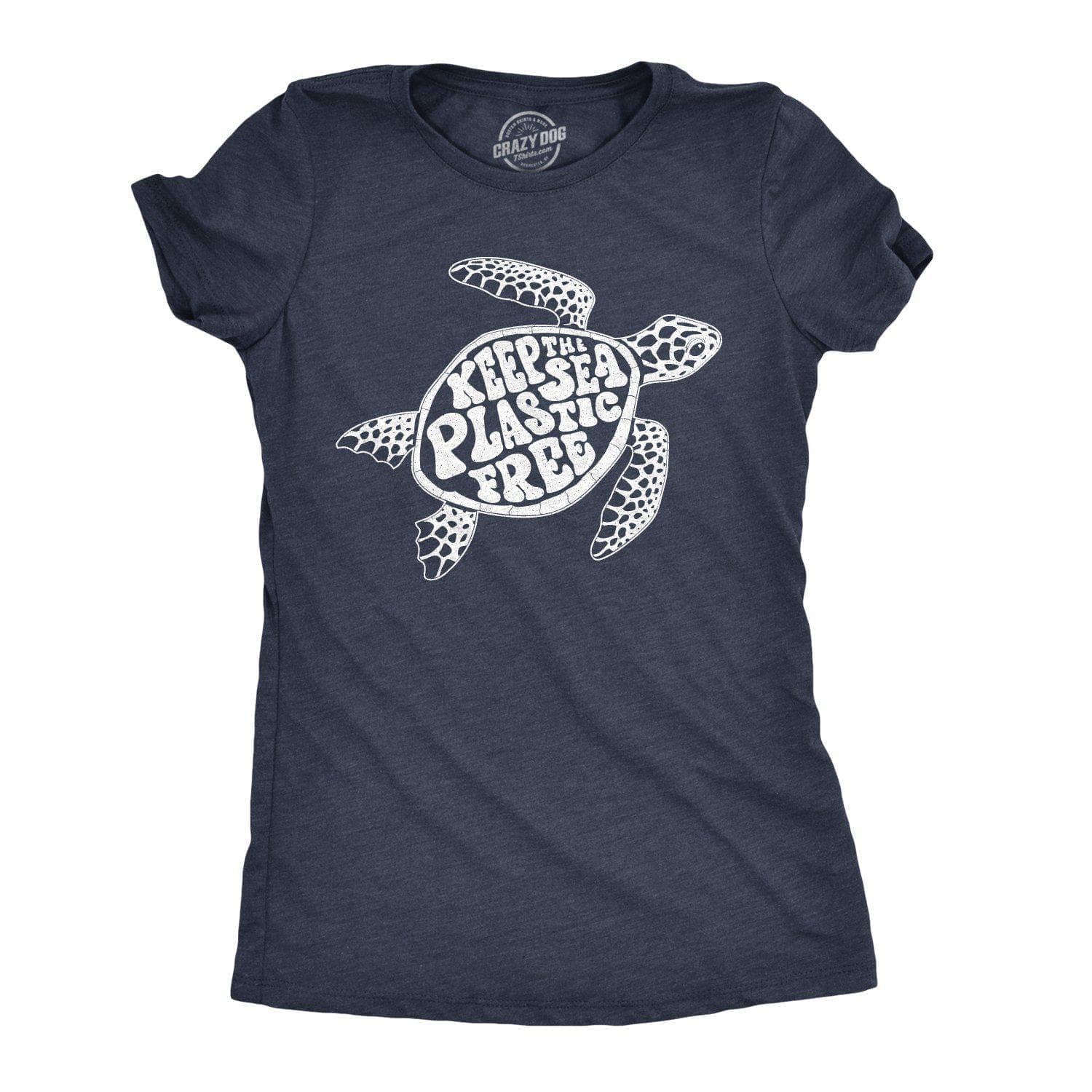 Keep The Sea Plastic Fre Women's Tshirt  -  Crazy Dog T-Shirts