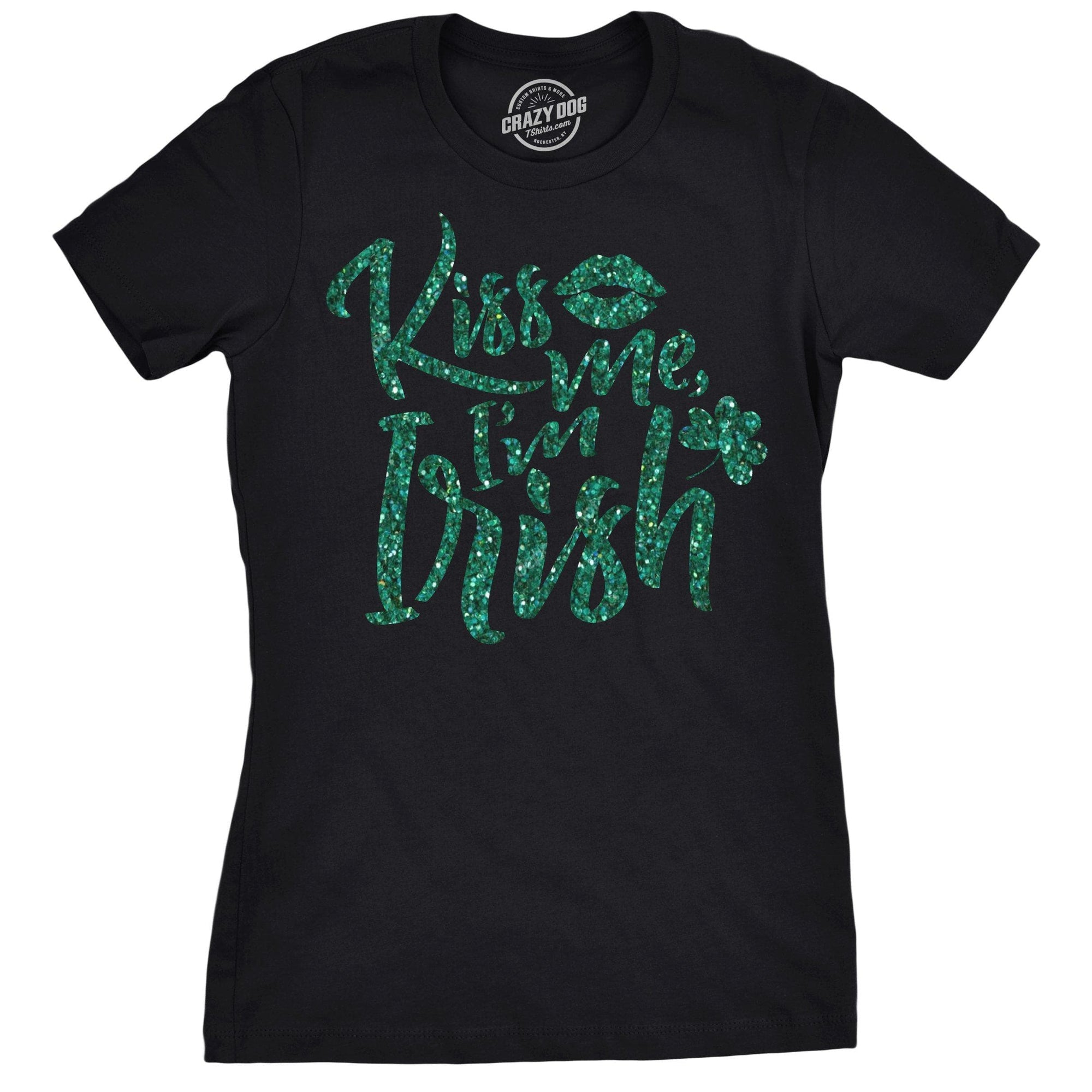 Kiss Me I'm Irish Women's Tshirt  -  Crazy Dog T-Shirts