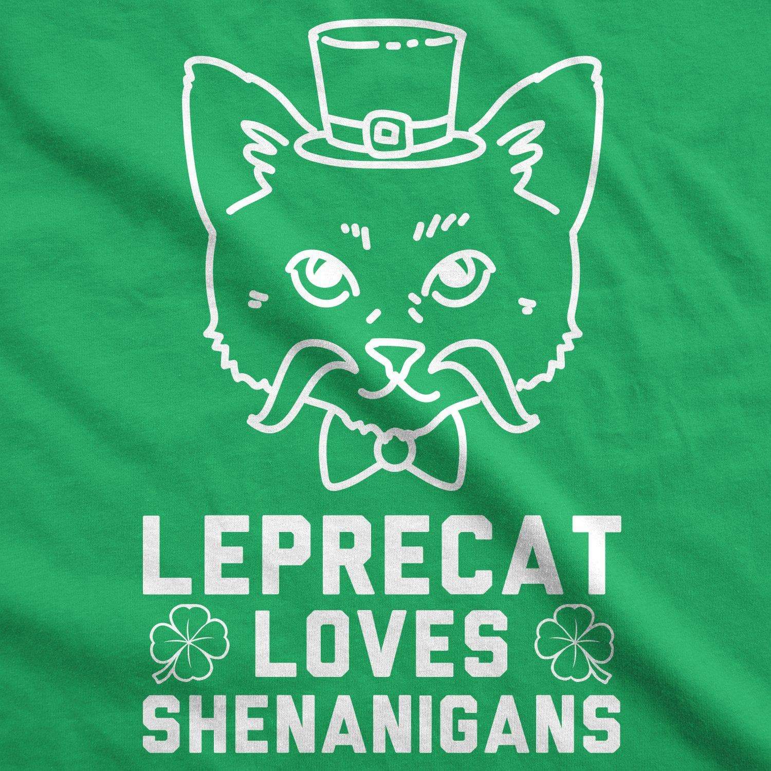 Leprecat Loves Shenanigans Women's Tshirt  -  Crazy Dog T-Shirts