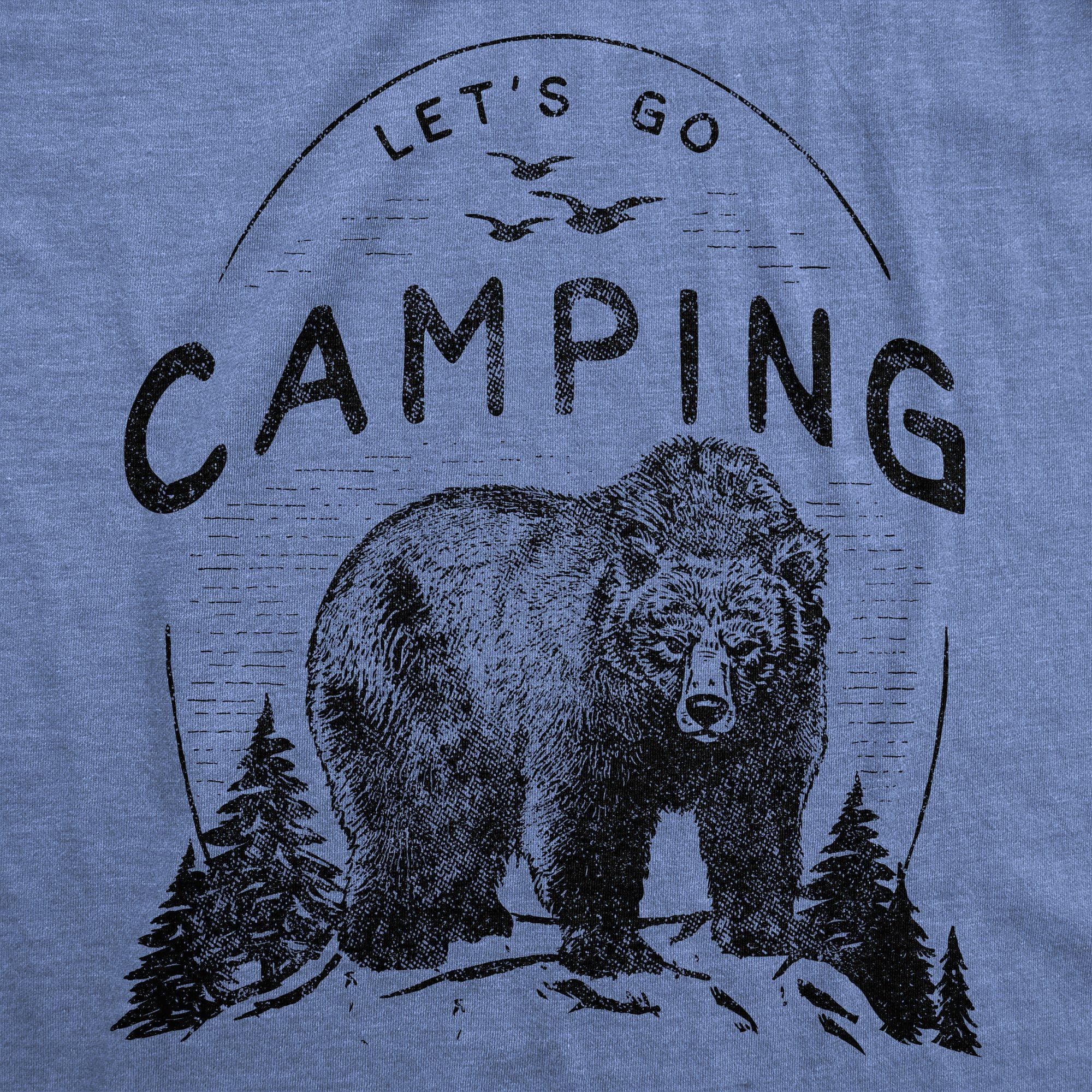 Let's Go Camping Women's Tshirt - Crazy Dog T-Shirts