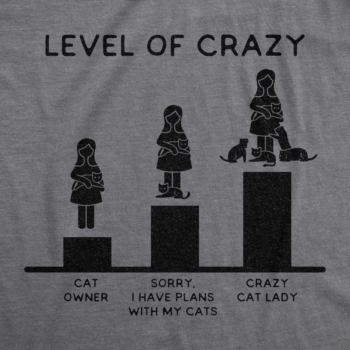 Level Of Crazy: Crazy Cat Lady Women&#39;s Tshirt - Crazy Dog T-Shirts