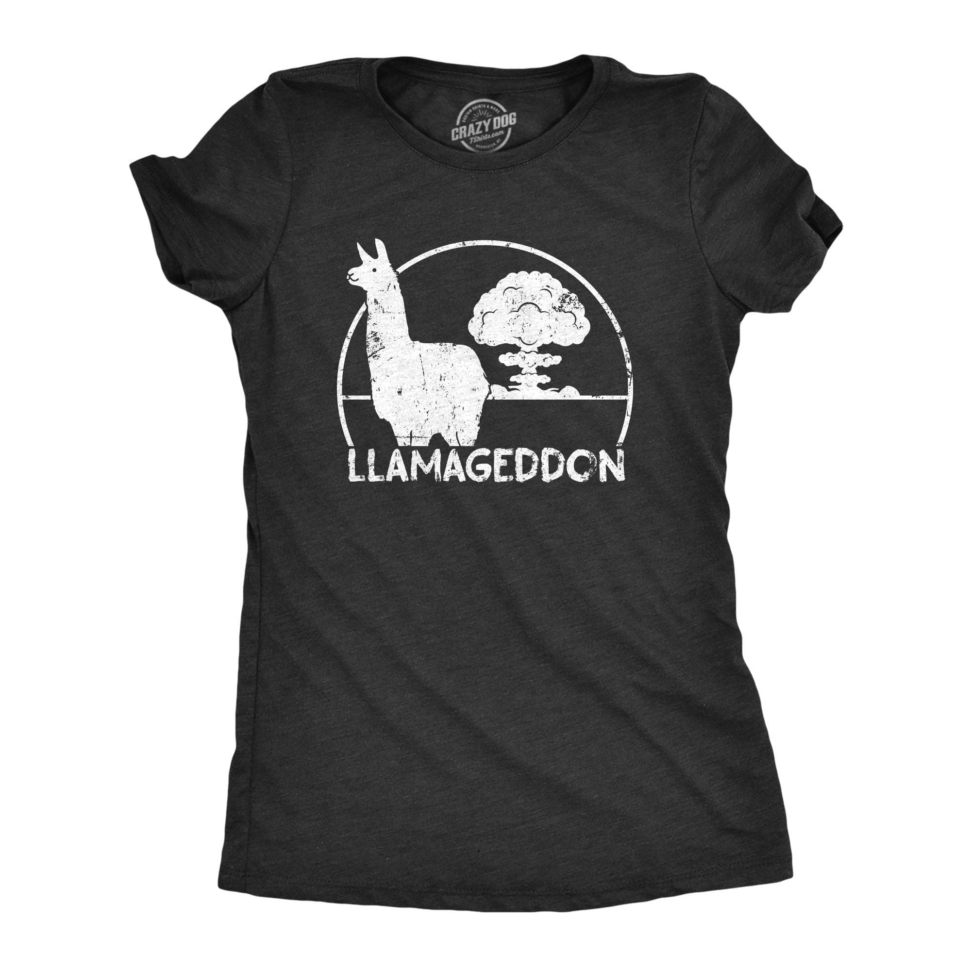 Llamageddon Women's Tshirt  -  Crazy Dog T-Shirts