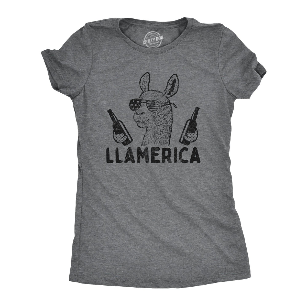 Llamerica Women&#39;s Tshirt - Crazy Dog T-Shirts