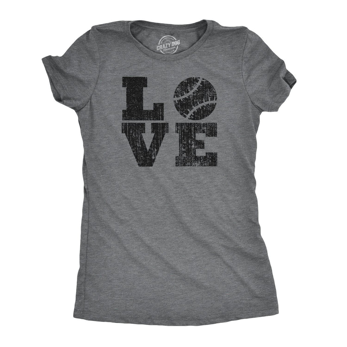 LOVE Baseball Women&#39;s Tshirt - Crazy Dog T-Shirts