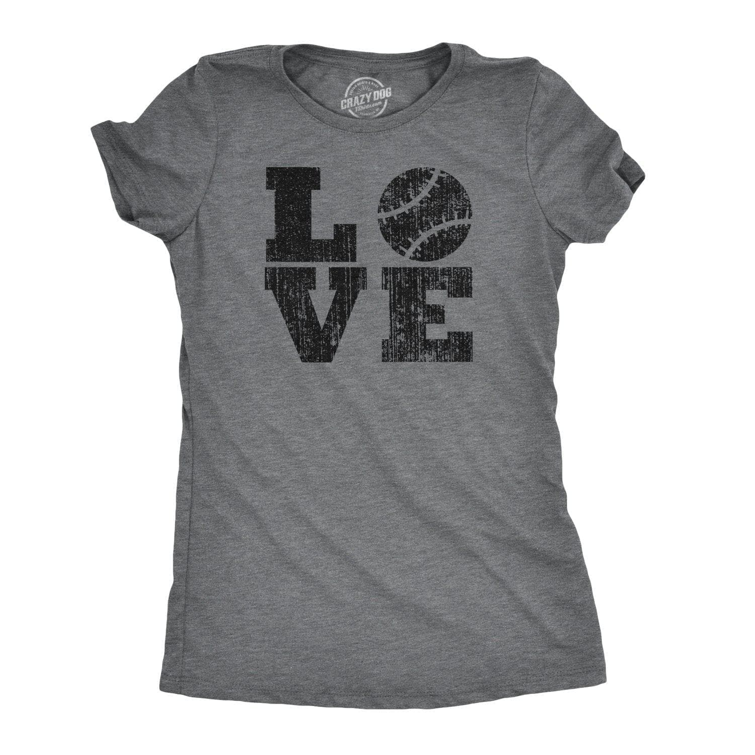 LOVE Baseball Women's Tshirt - Crazy Dog T-Shirts