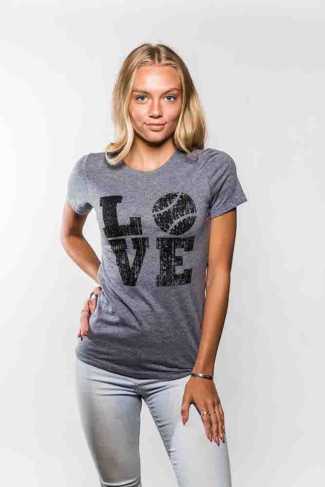 LOVE Baseball Women&#39;s Tshirt - Crazy Dog T-Shirts