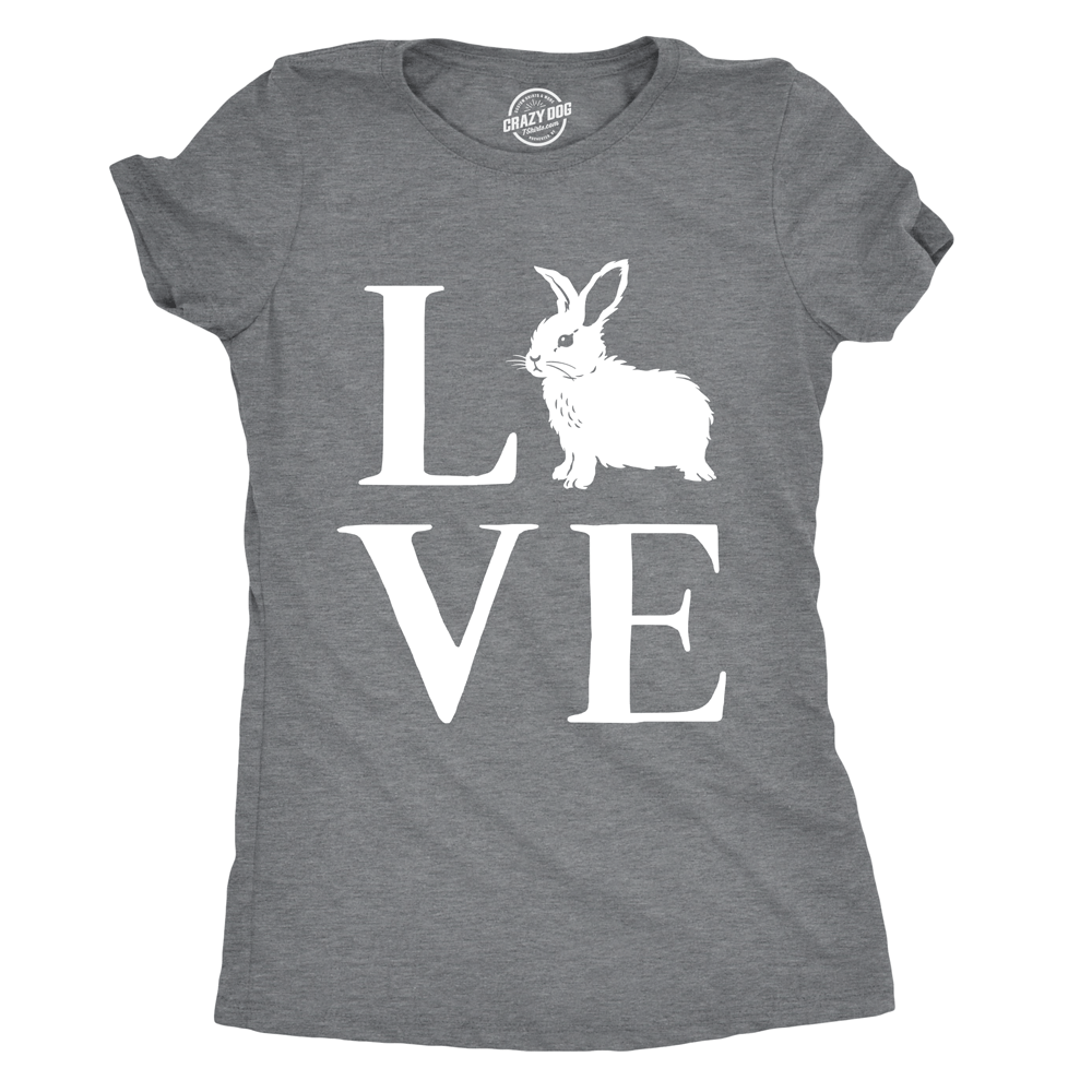 Love Bunny Women&#39;s Tshirt  -  Crazy Dog T-Shirts