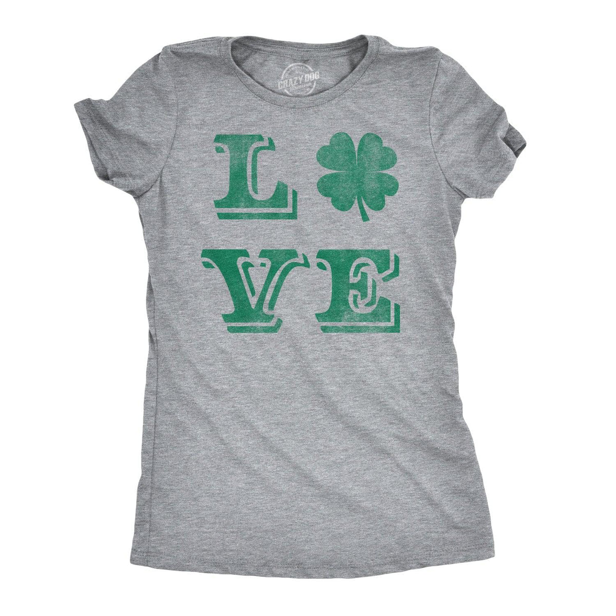 LOVE Lucky Clover Women&#39;s Tshirt  -  Crazy Dog T-Shirts
