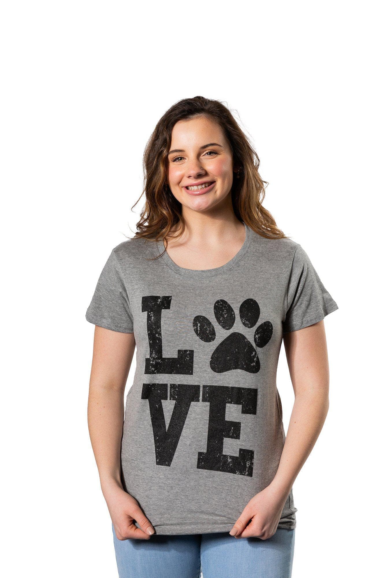 Love Paw Women's Tshirt  -  Crazy Dog T-Shirts