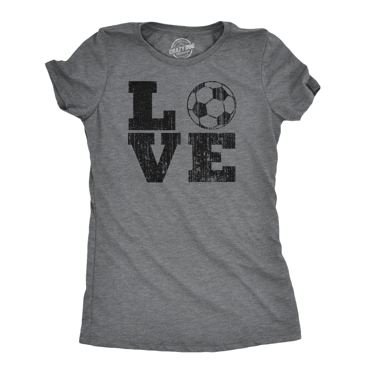 Love Soccer Women&#39;s Tshirt  -  Crazy Dog T-Shirts