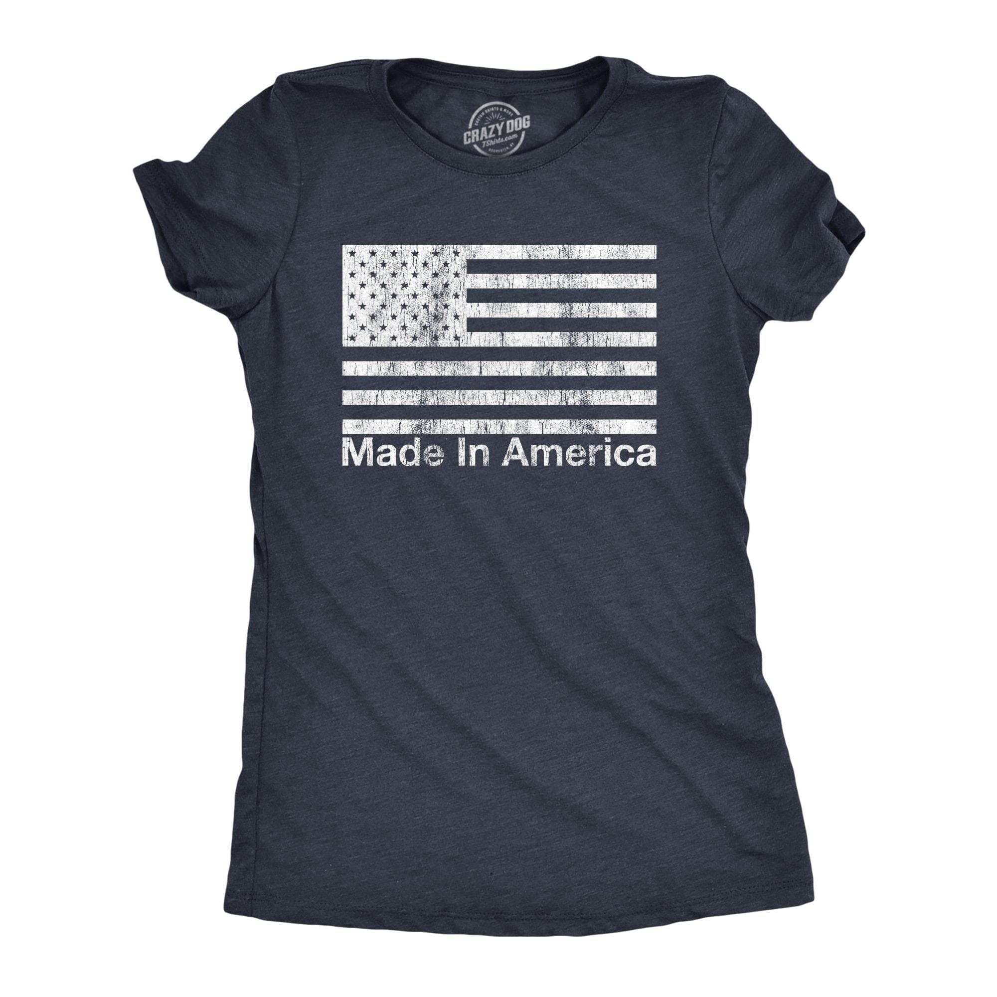 Made In America Women's Tshirt - Crazy Dog T-Shirts