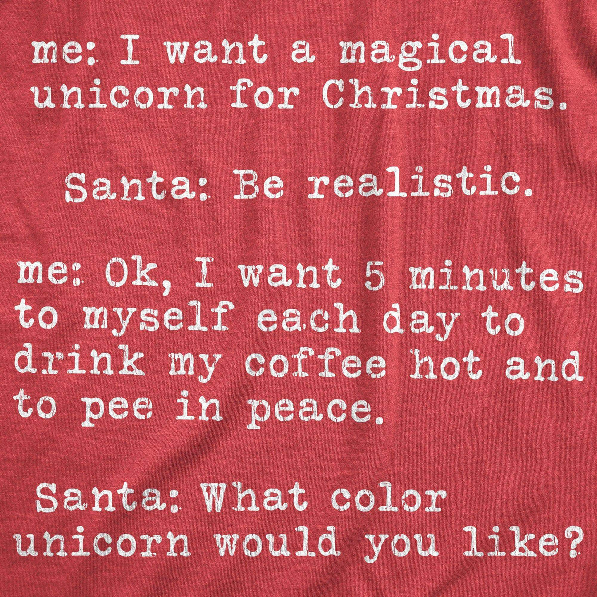 Magical Unicorn For Christmas Women&#39;s Tshirt - Crazy Dog T-Shirts