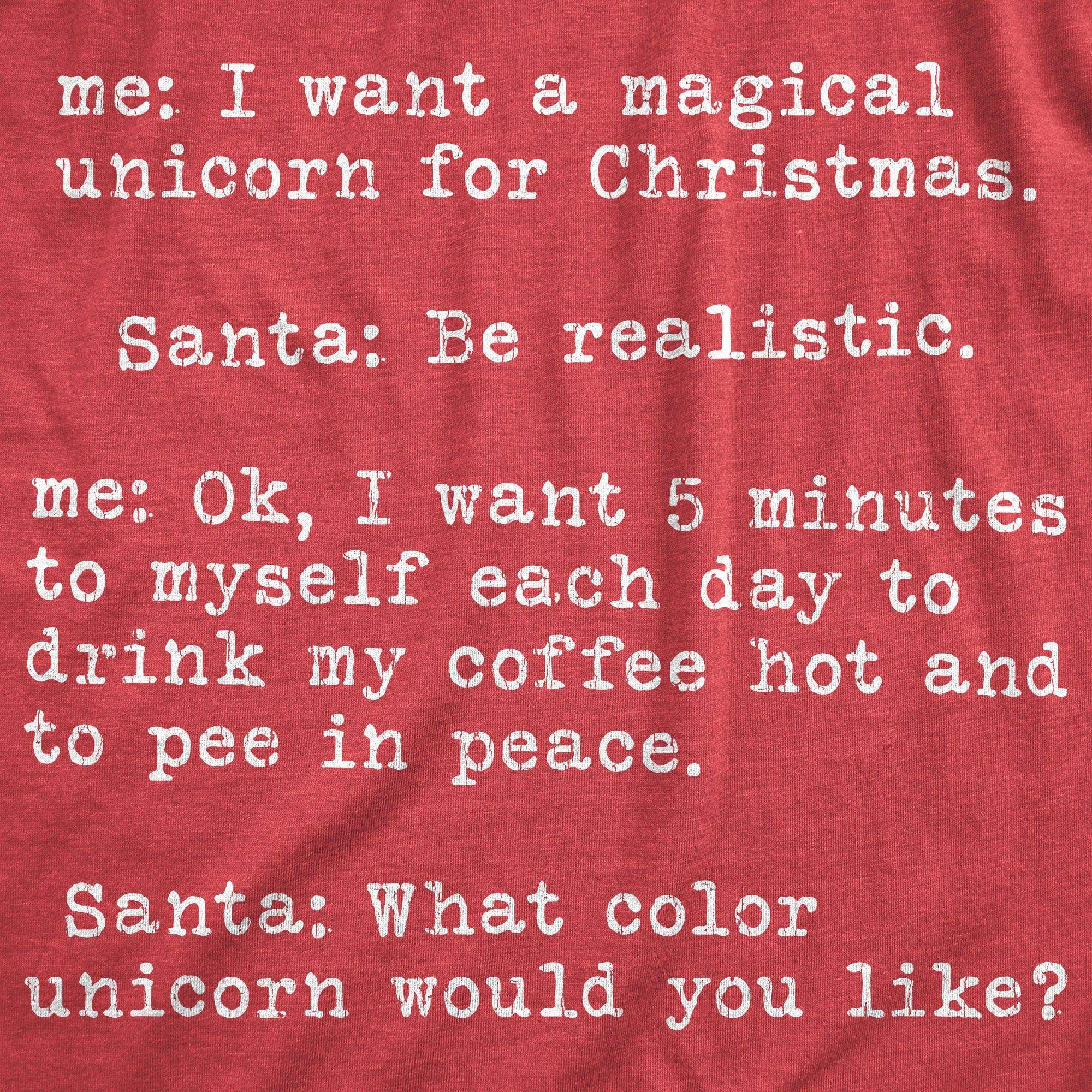 Magical Unicorn For Christmas Women's Tshirt - Crazy Dog T-Shirts