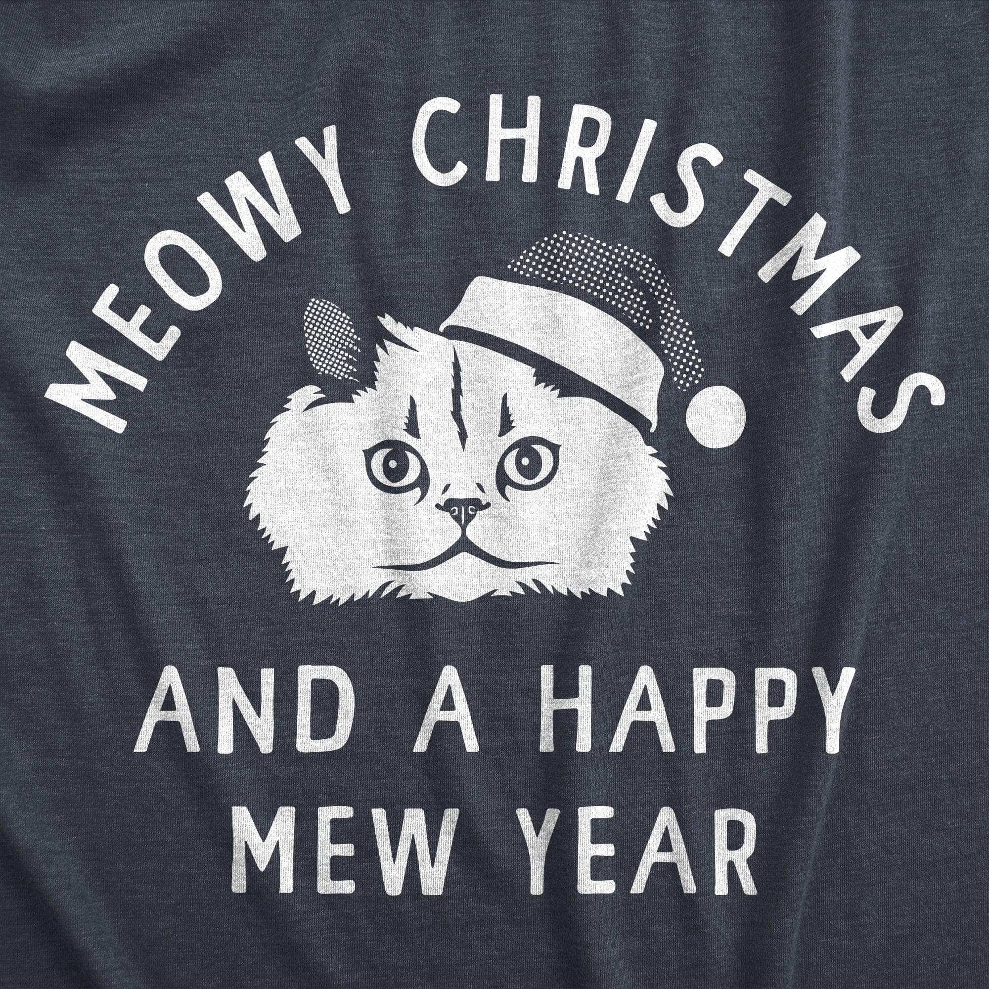 Meowy Christmas Women's Tshirt  -  Crazy Dog T-Shirts