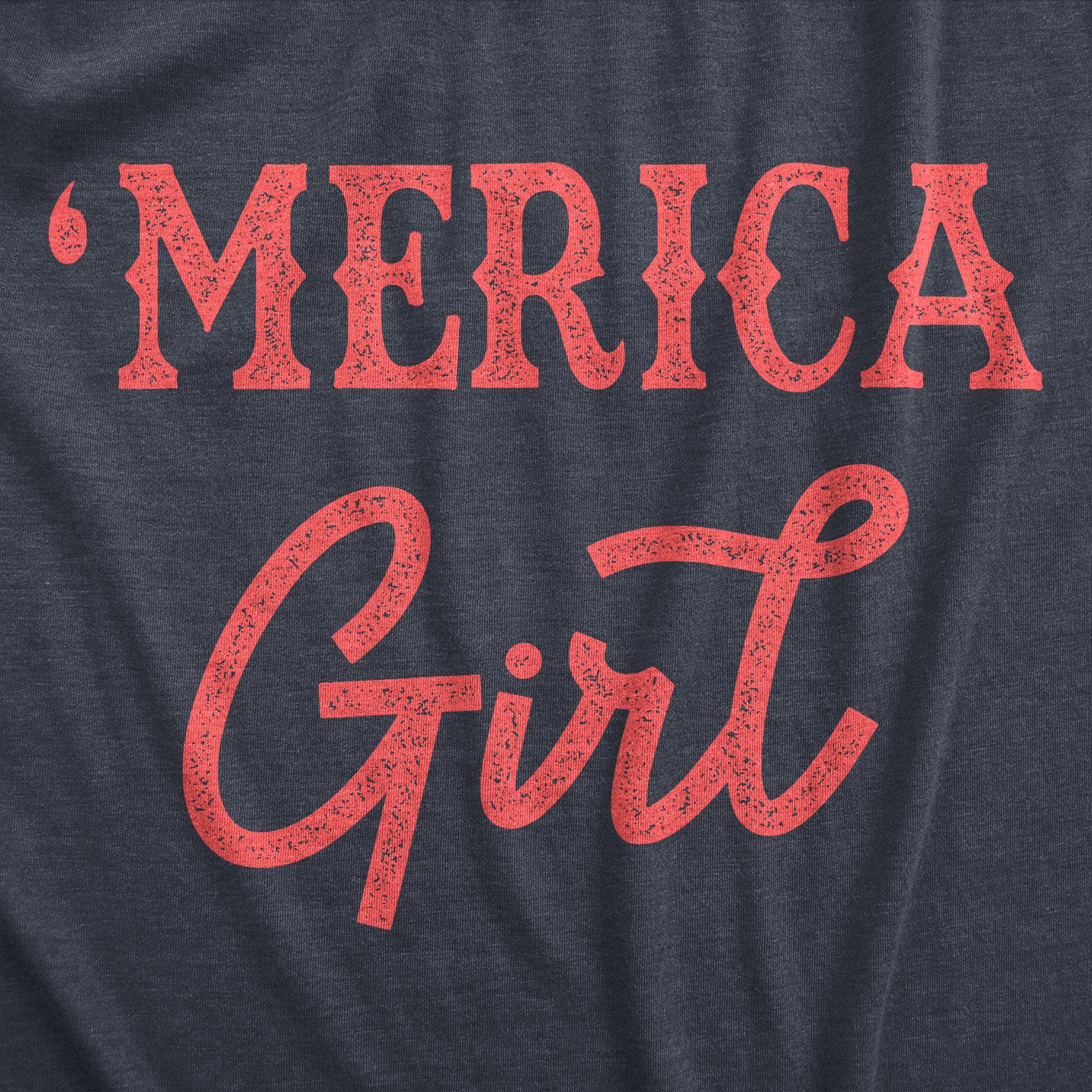Merica Girl Women's Tshirt  -  Crazy Dog T-Shirts