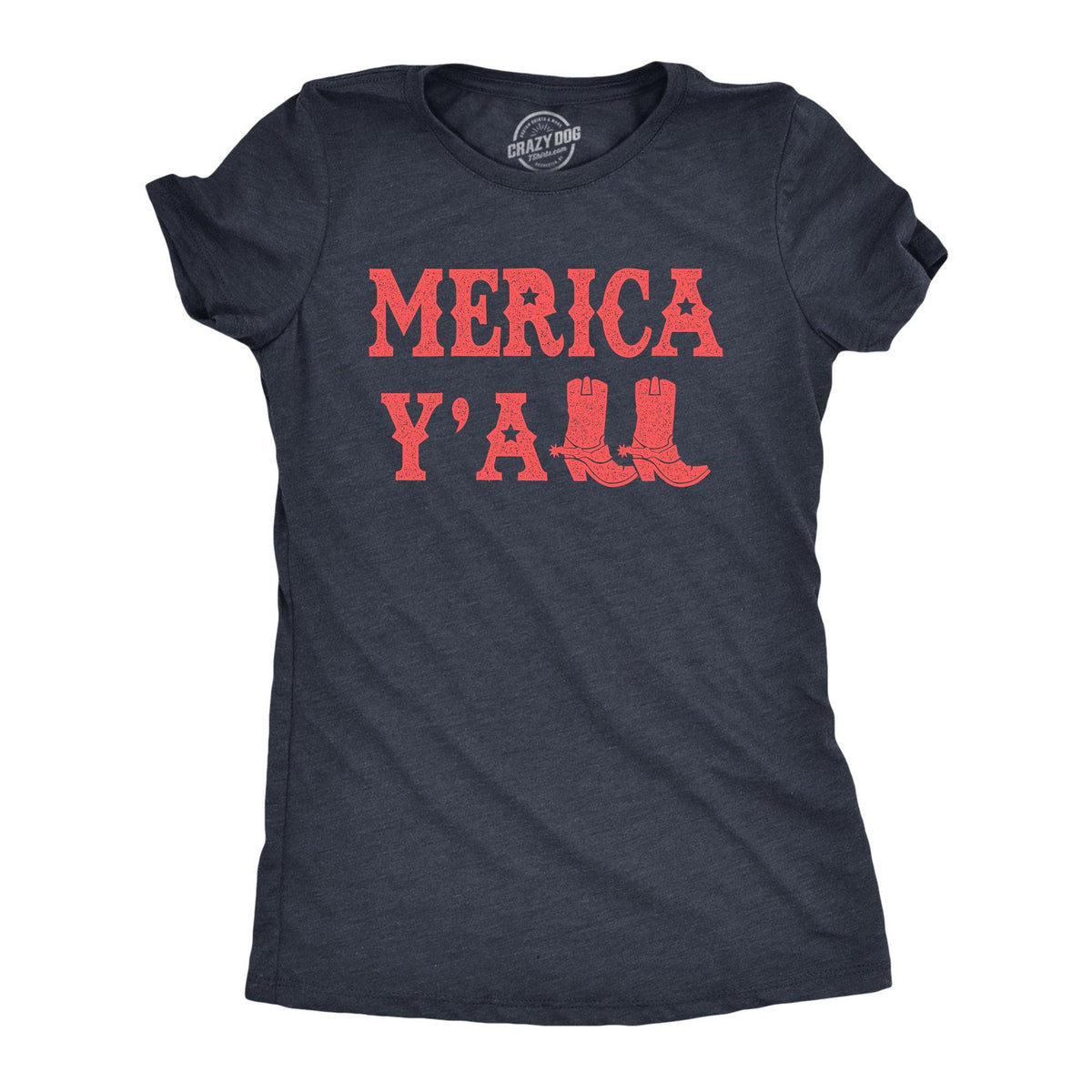 Merica Yall Women&#39;s Tshirt  -  Crazy Dog T-Shirts