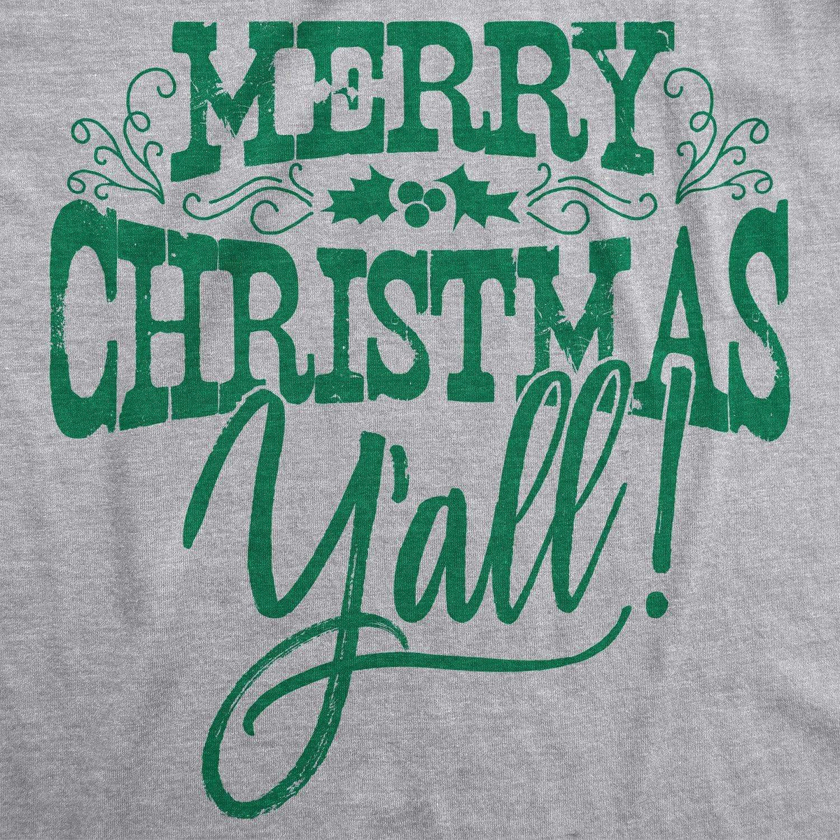 Merry Christmas Y&#39;all Women&#39;s Tshirt - Crazy Dog T-Shirts