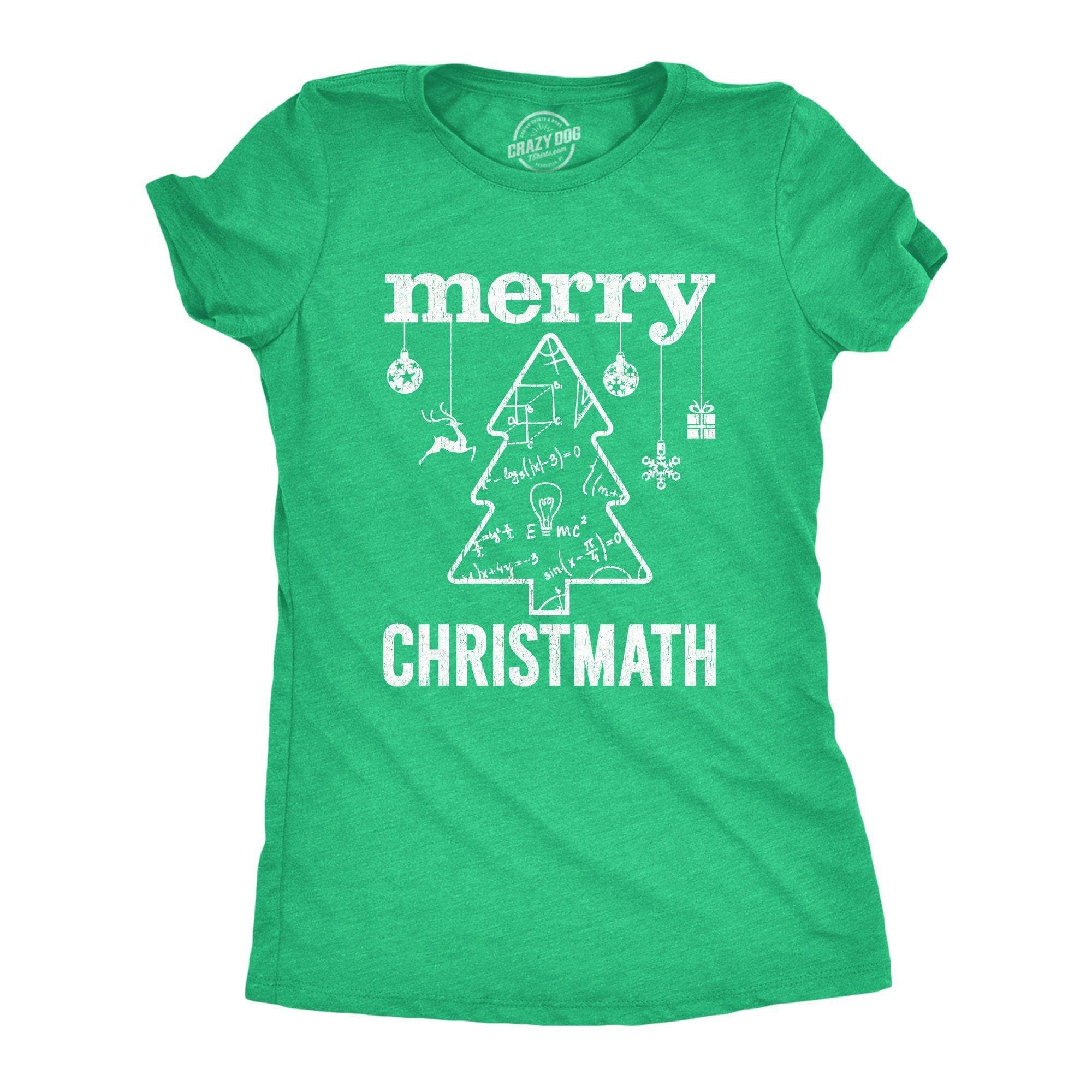 Merry Christmath Women's Tshirt - Crazy Dog T-Shirts