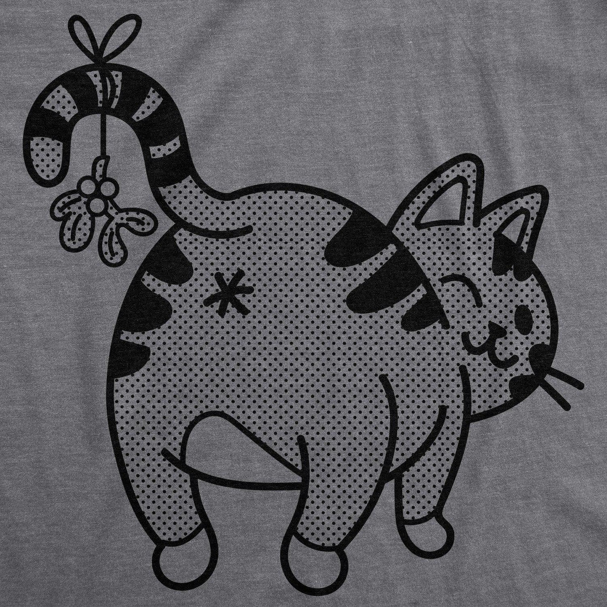 Mistletoe Cat Butt Women&#39;s Tshirt - Crazy Dog T-Shirts