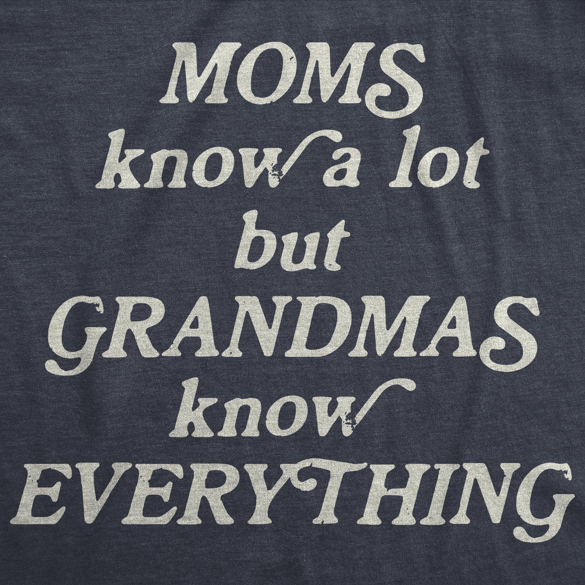 Moms Know A Lot But Grandmas Know Everything Women's Tshirt - Crazy Dog T-Shirts