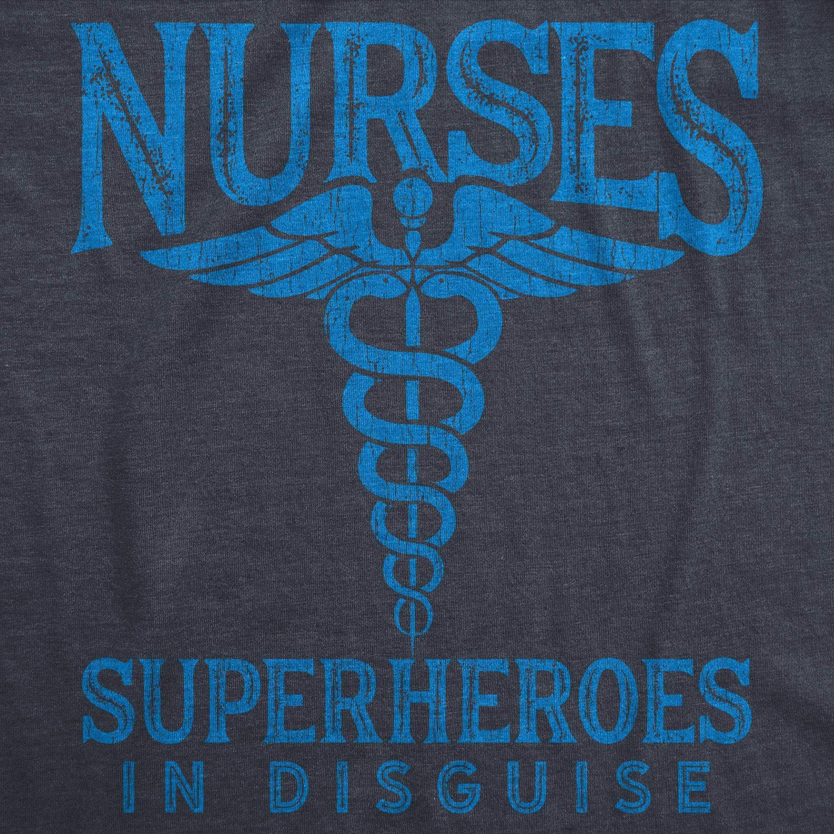 Nurses Superheroes In Disguise Women&#39;s Tshirt - Crazy Dog T-Shirts
