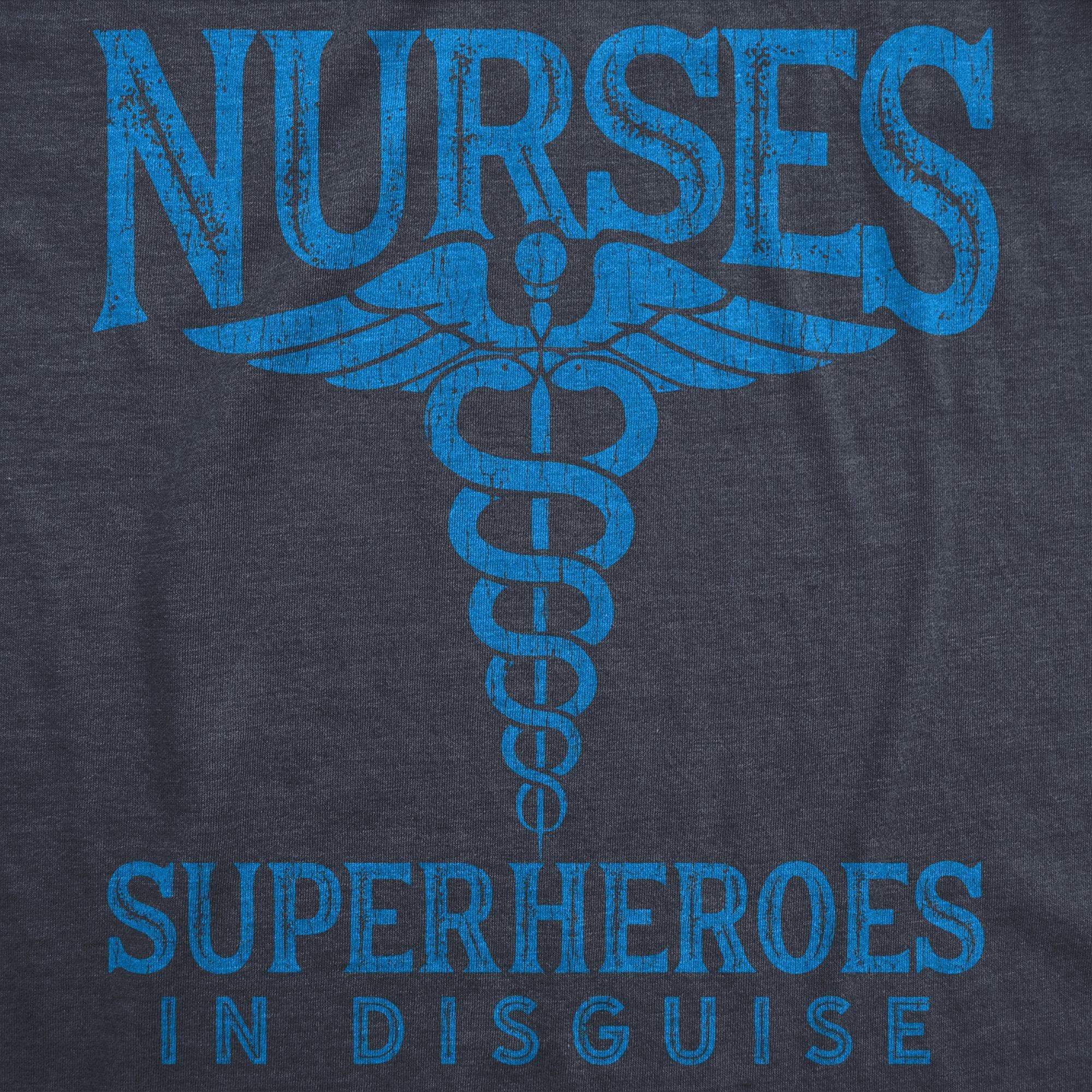 Nurses Superheroes In Disguise Women's Tshirt - Crazy Dog T-Shirts