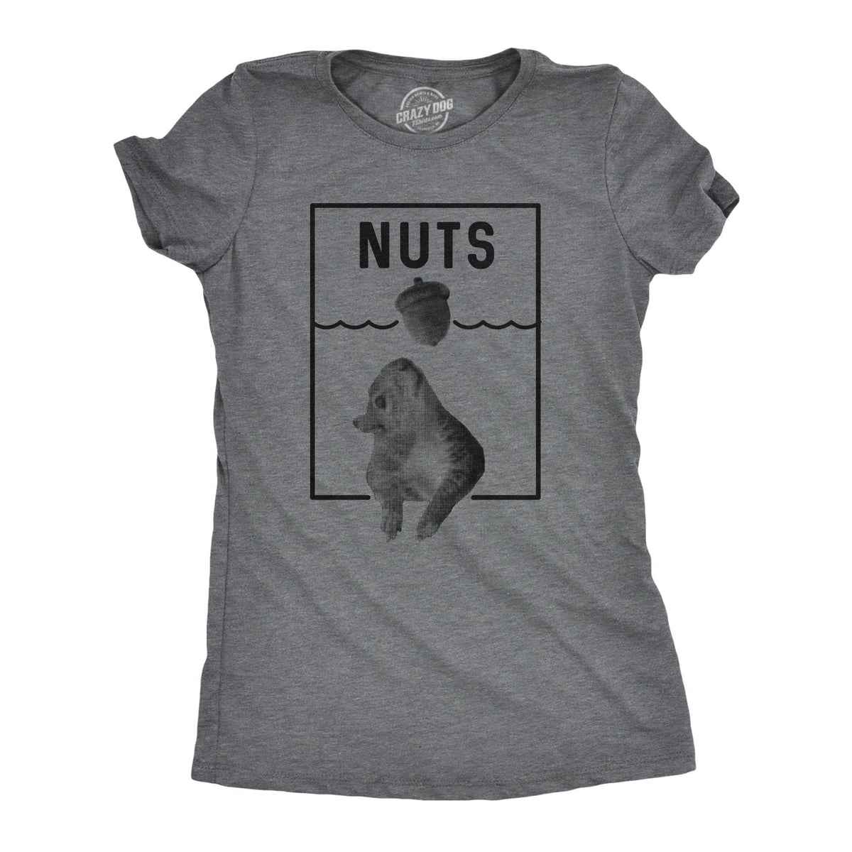 Nuts Jaws Squirrel Parody Women&#39;s Tshirt  -  Crazy Dog T-Shirts