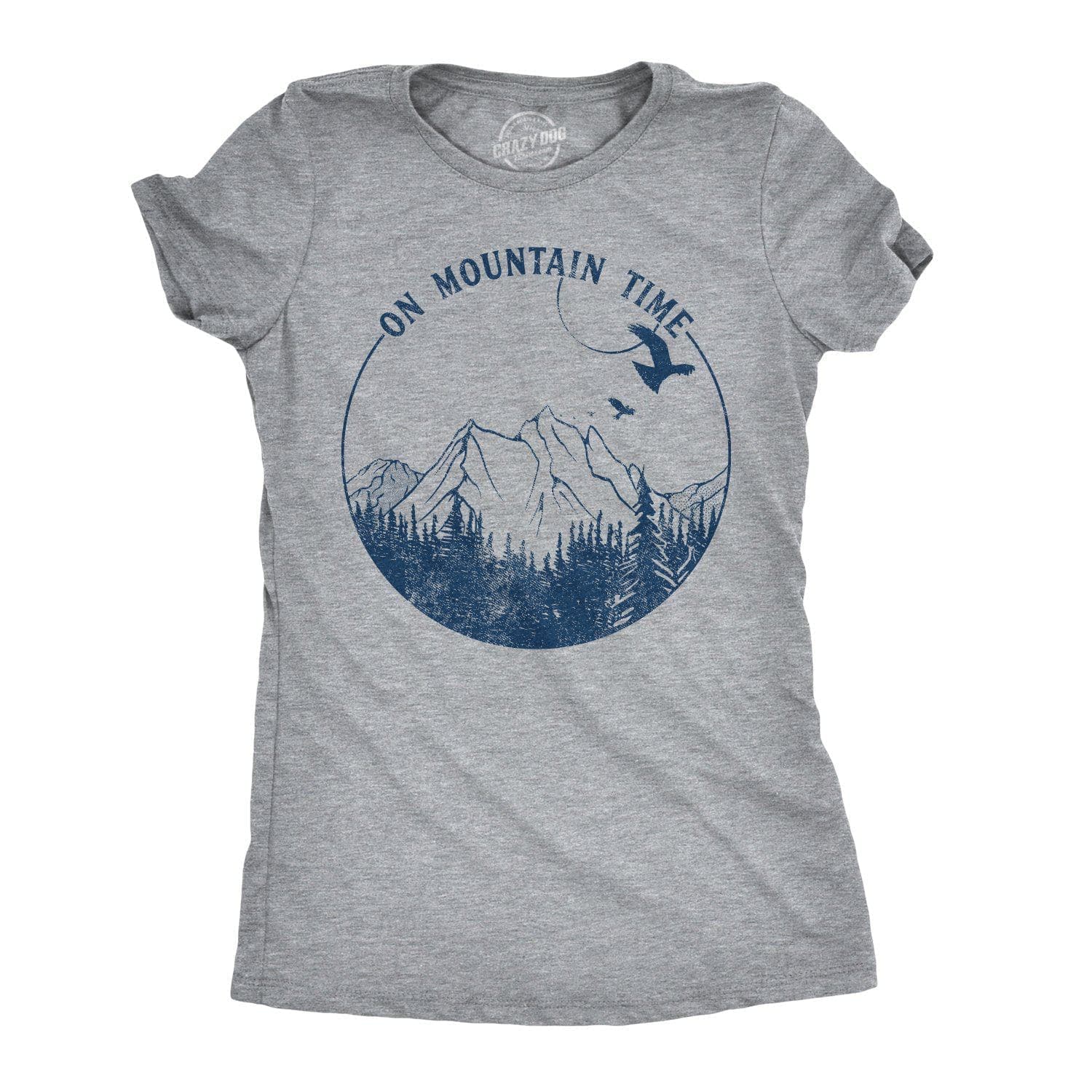 On Mountain Time Women's Tshirt  -  Crazy Dog T-Shirts
