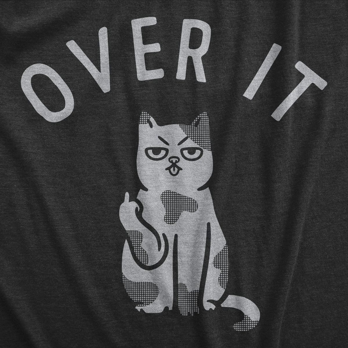 Over It Cat Women&#39;s Tshirt  -  Crazy Dog T-Shirts