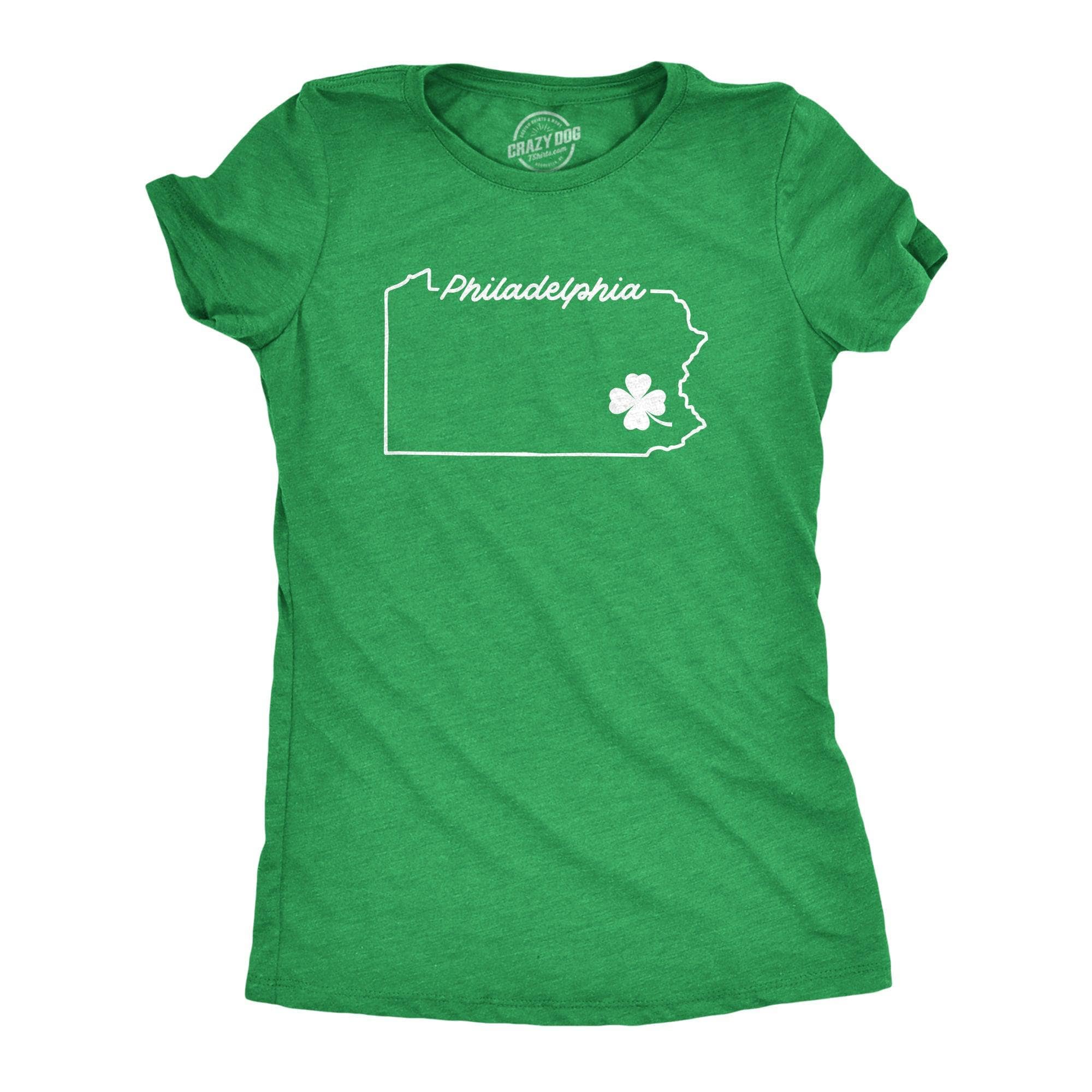 Philadelphia Pennsylvania Saint Patrick's Women's Tshirt  -  Crazy Dog T-Shirts
