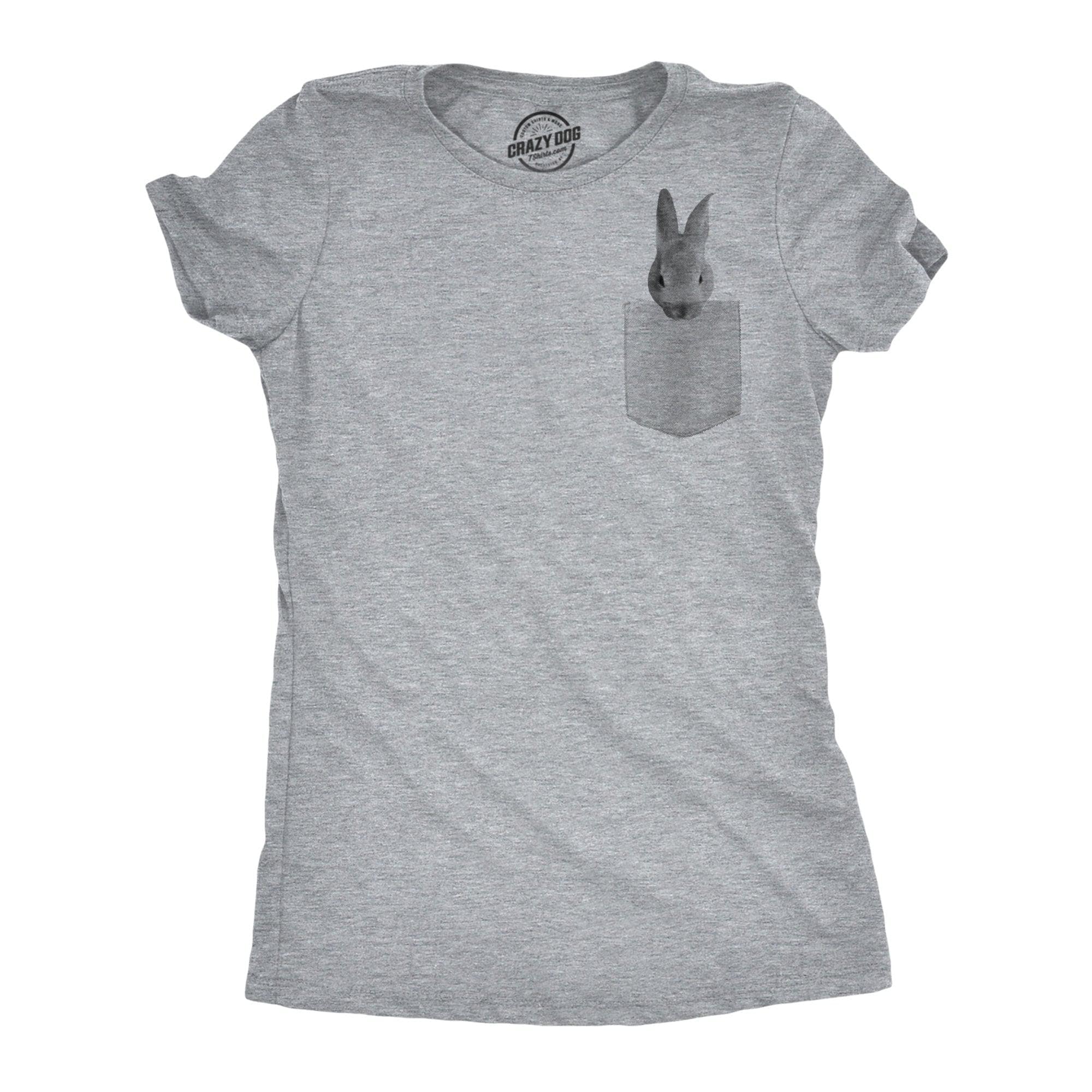 Pocket Bunny Women's Tshirt  -  Crazy Dog T-Shirts