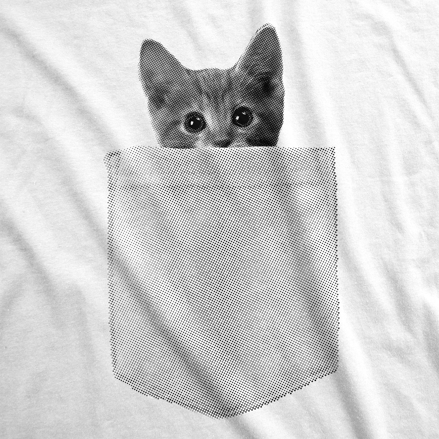 Pocket Cat Women's Tshirt  -  Crazy Dog T-Shirts