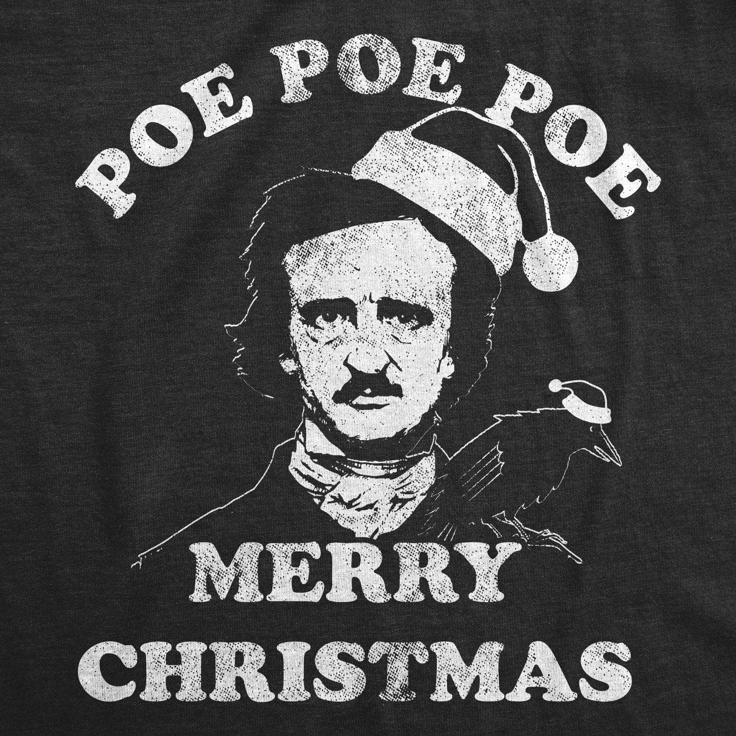 Poe Poe Poe Merry Christmas Women's Tshirt - Crazy Dog T-Shirts