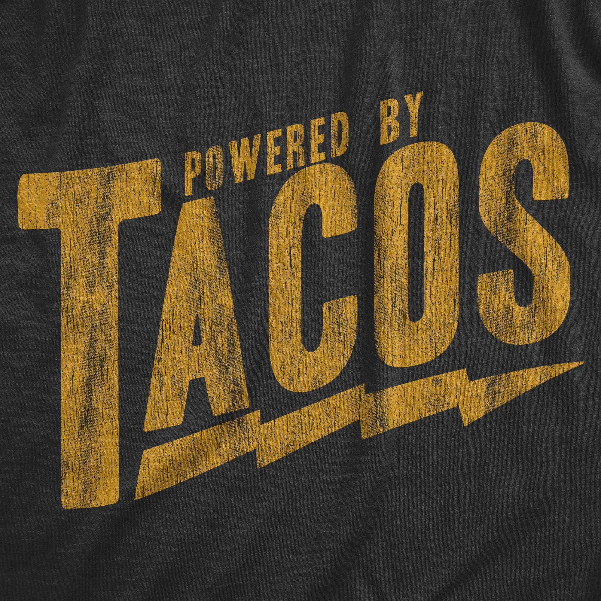 Powered By Tacos Women's Tshirt  -  Crazy Dog T-Shirts