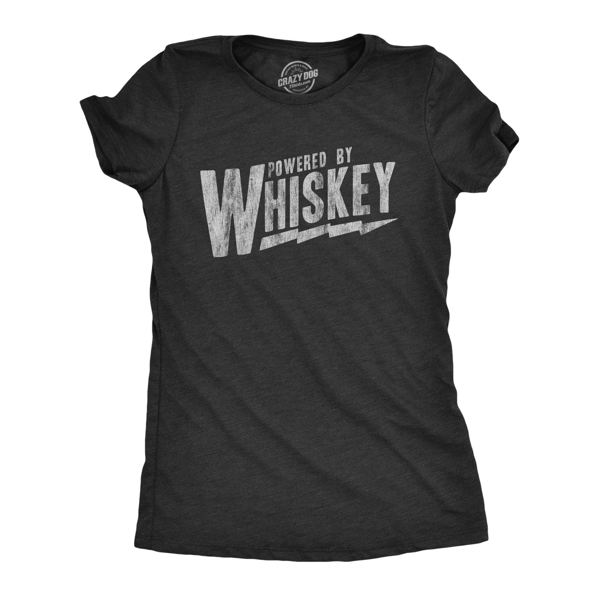 Powered By Whiskey Women's Tshirt  -  Crazy Dog T-Shirts