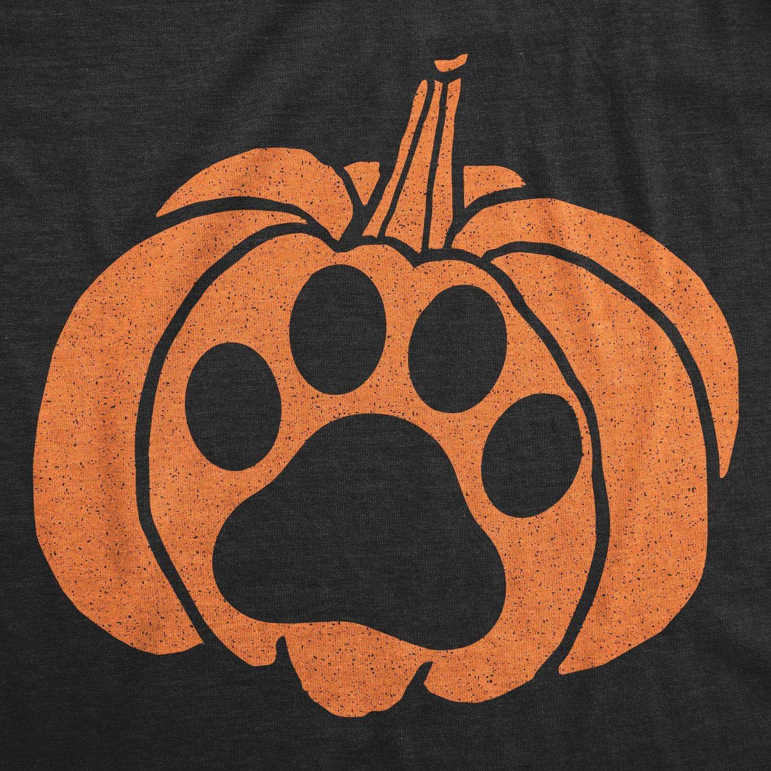 Pumpkin Paw Women's Tshirt - Crazy Dog T-Shirts